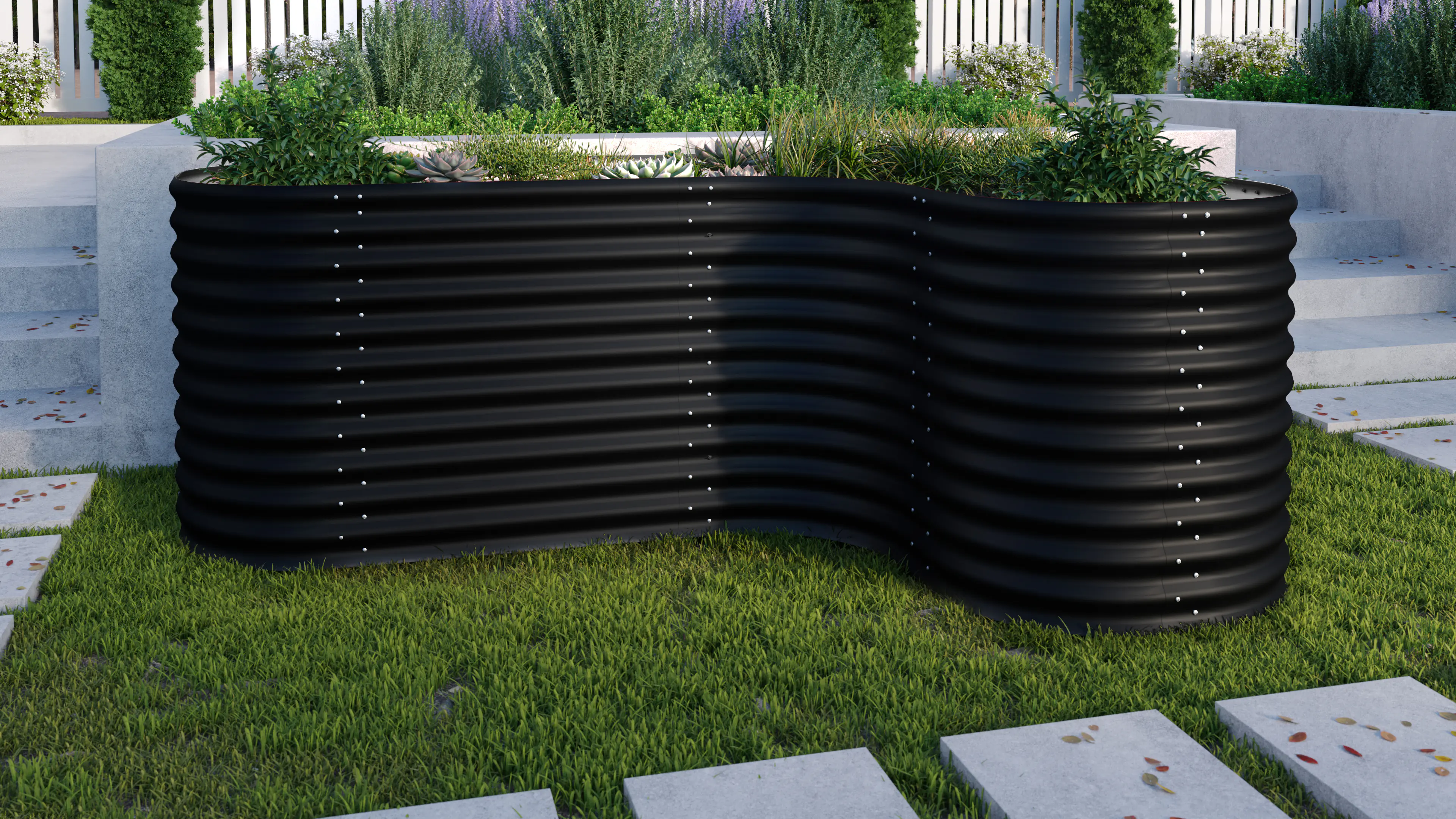 Vitavia Erweiterung Curve zu Hochbeet 858 86 cm schwarz