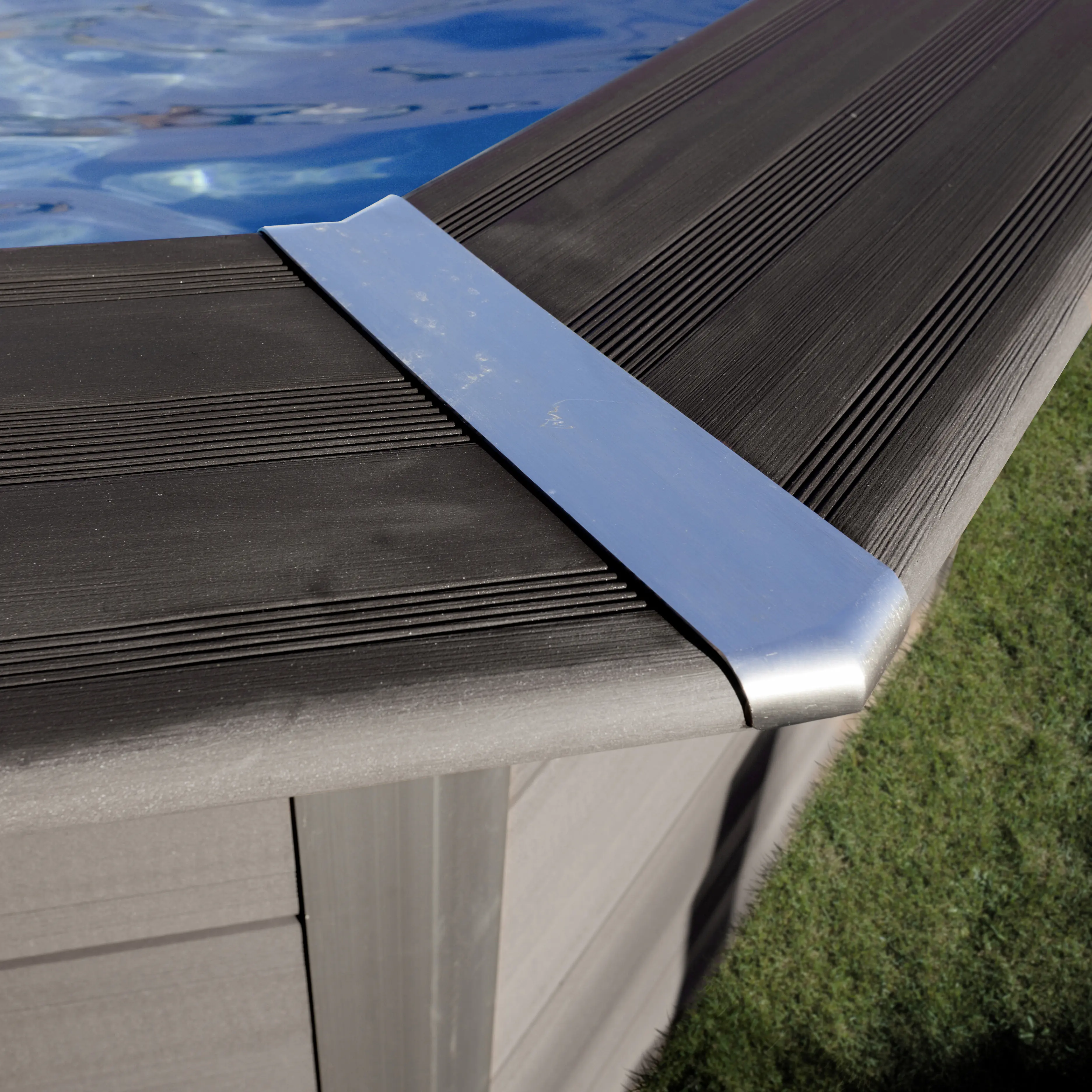 Gre Composite Pool oval grau, 524 x 386 x 124 cm