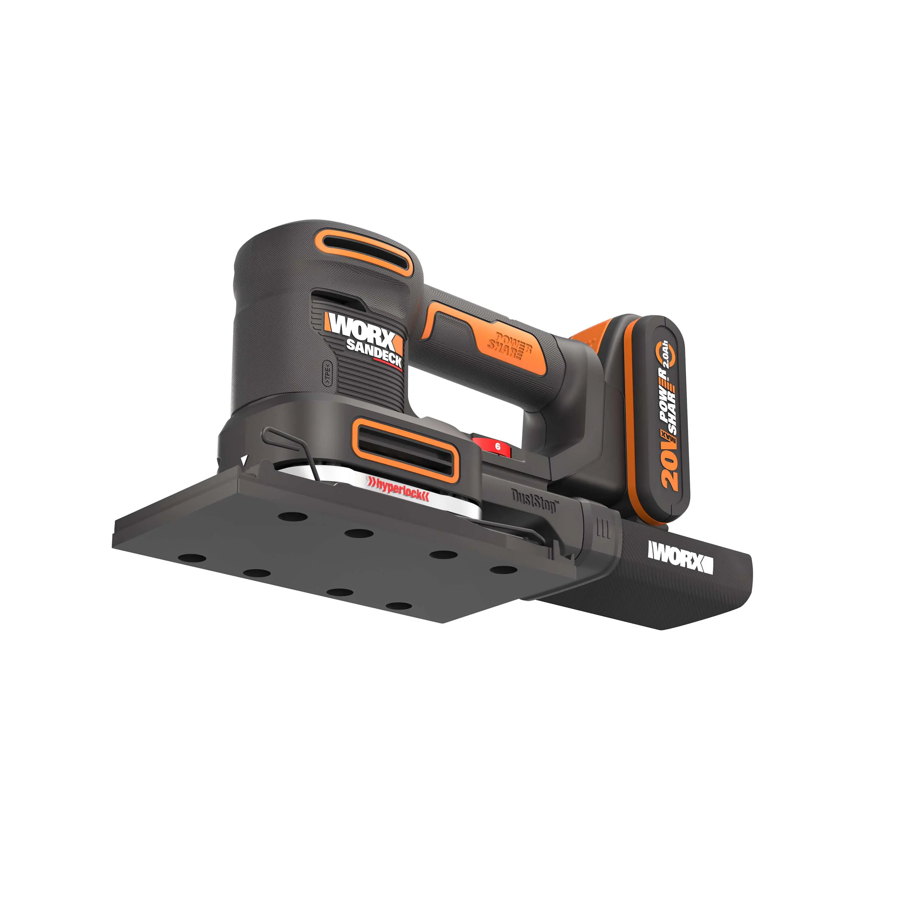 Worx Akku-Multischleifer Sonicrafter WX820 20 V inkl. Akku 2 Ah & Ladegerät Worx Akku-Multischleifer Sonicrafter WX820 20 V inkl. Akku 2 Ah & Ladegerät