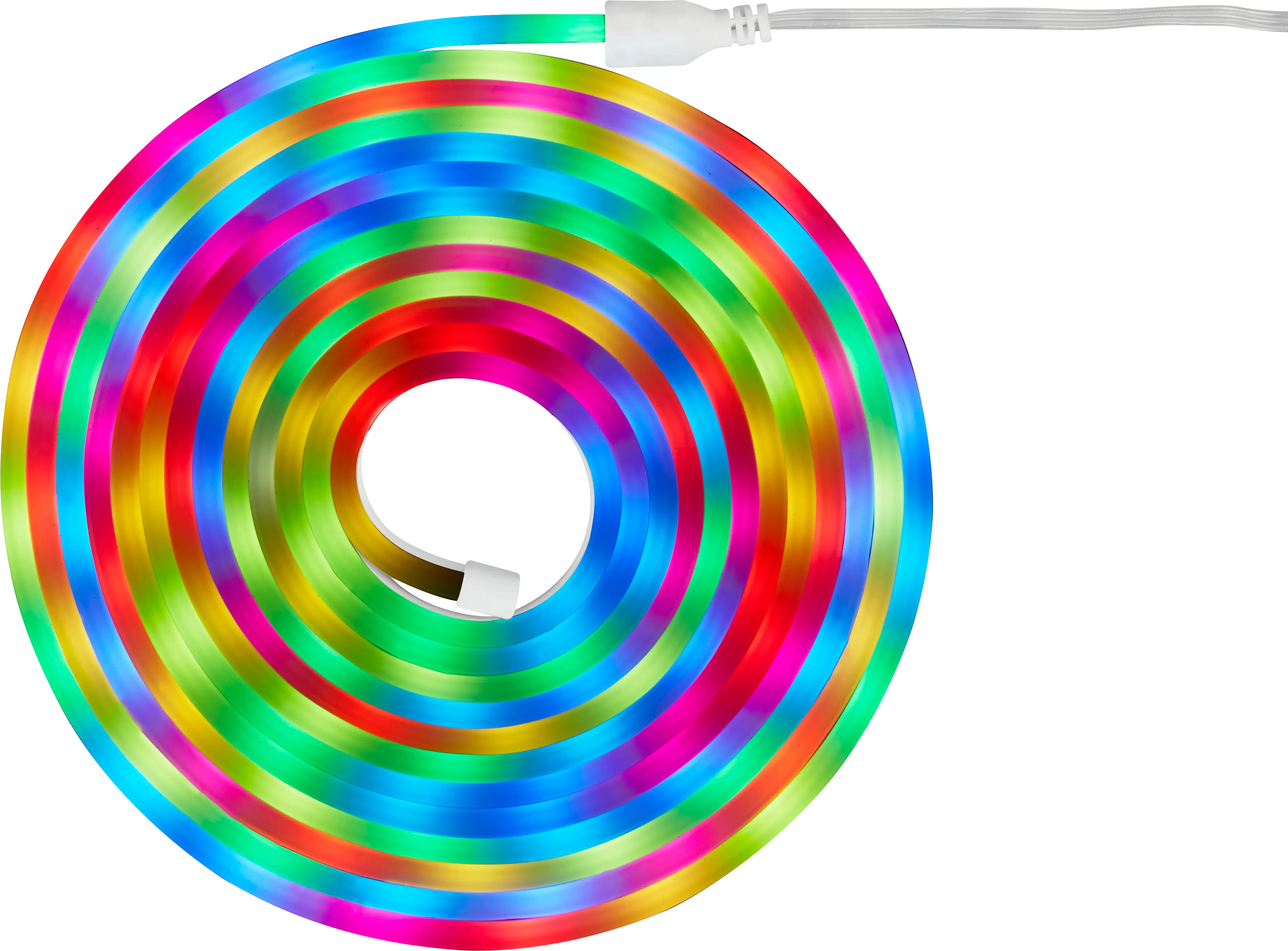 Briloner LED-Streifen Neon RGB mit Musiksensor 5 m dimmbar weiß