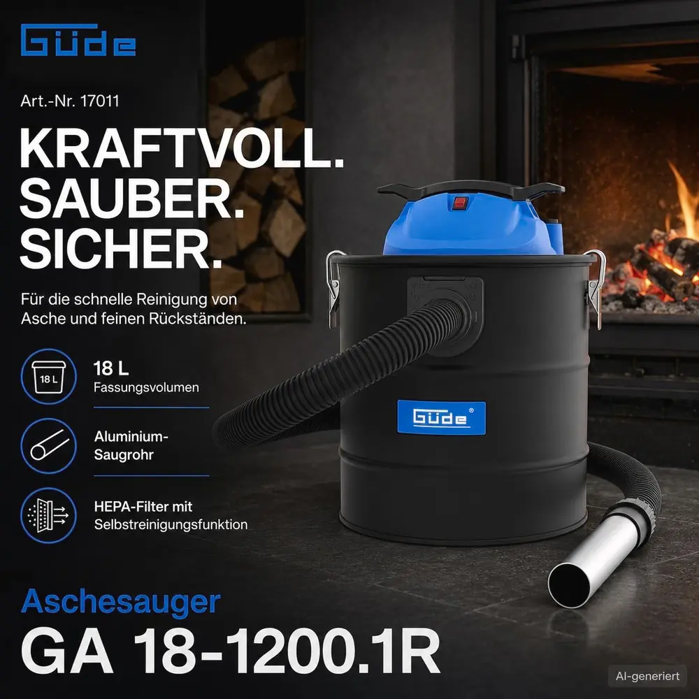Güde Aschesauger GA 18-1200.1R 230 V, 1200 W, 18 l