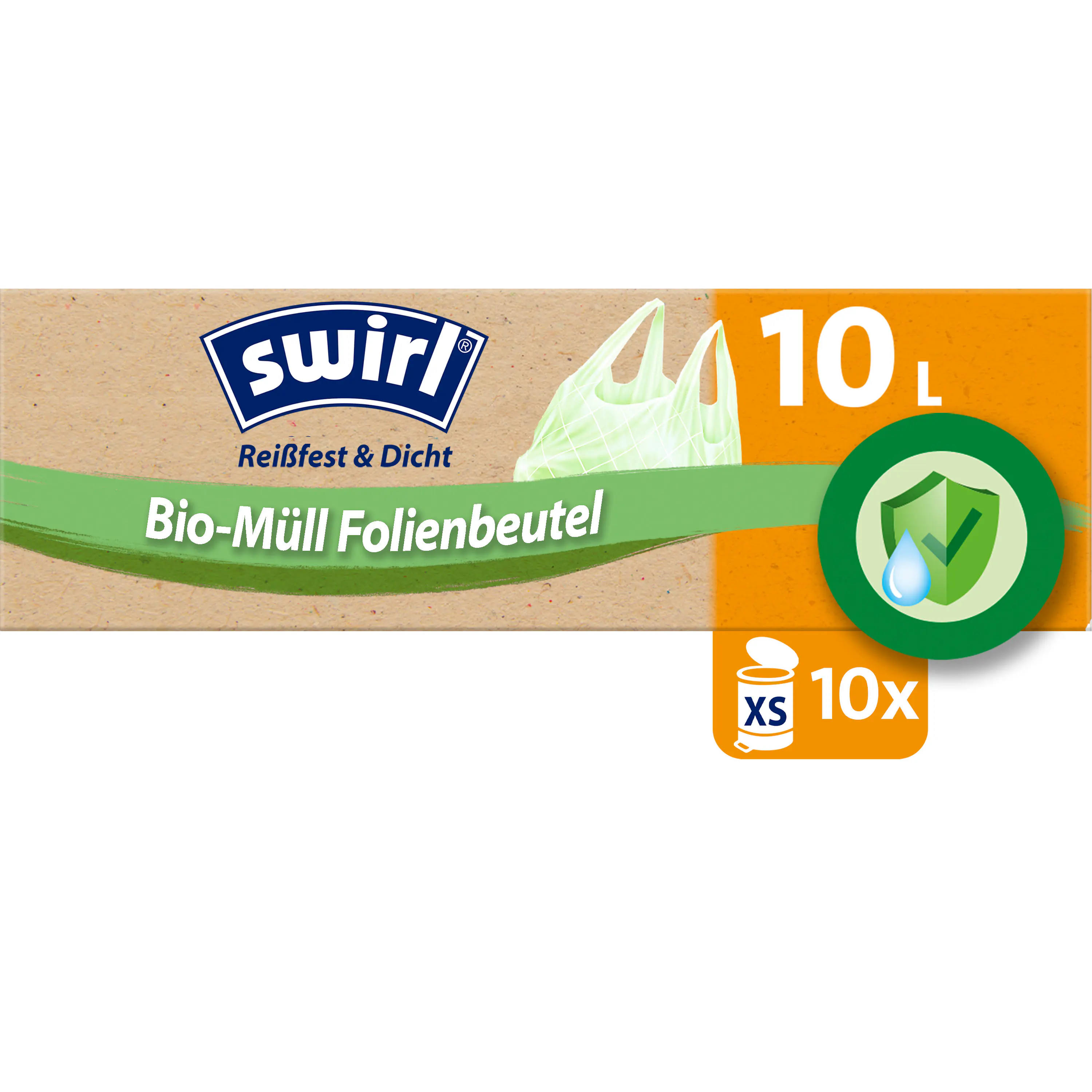 Swirl Bio-Müll-Folienbeutel mit Tragegriff 10 L 10 Stück