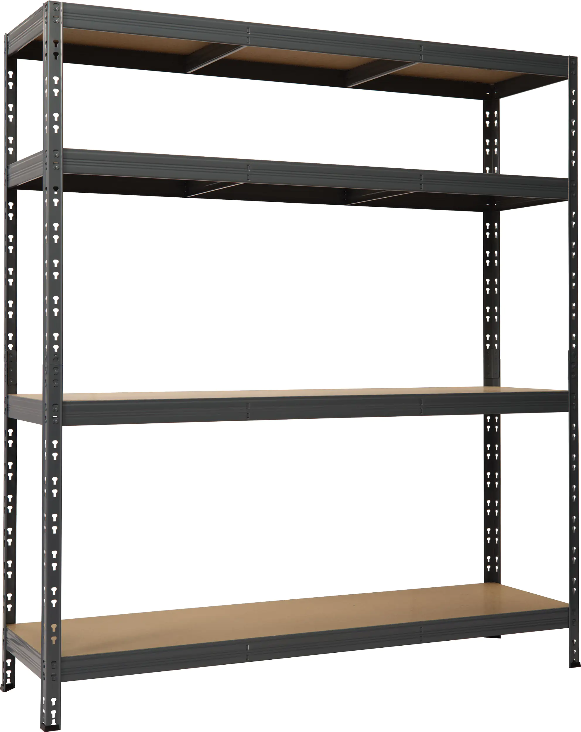 Metallsteckregal XL 180 x 150 x 60 cm 4 Holzböden 1200 kg