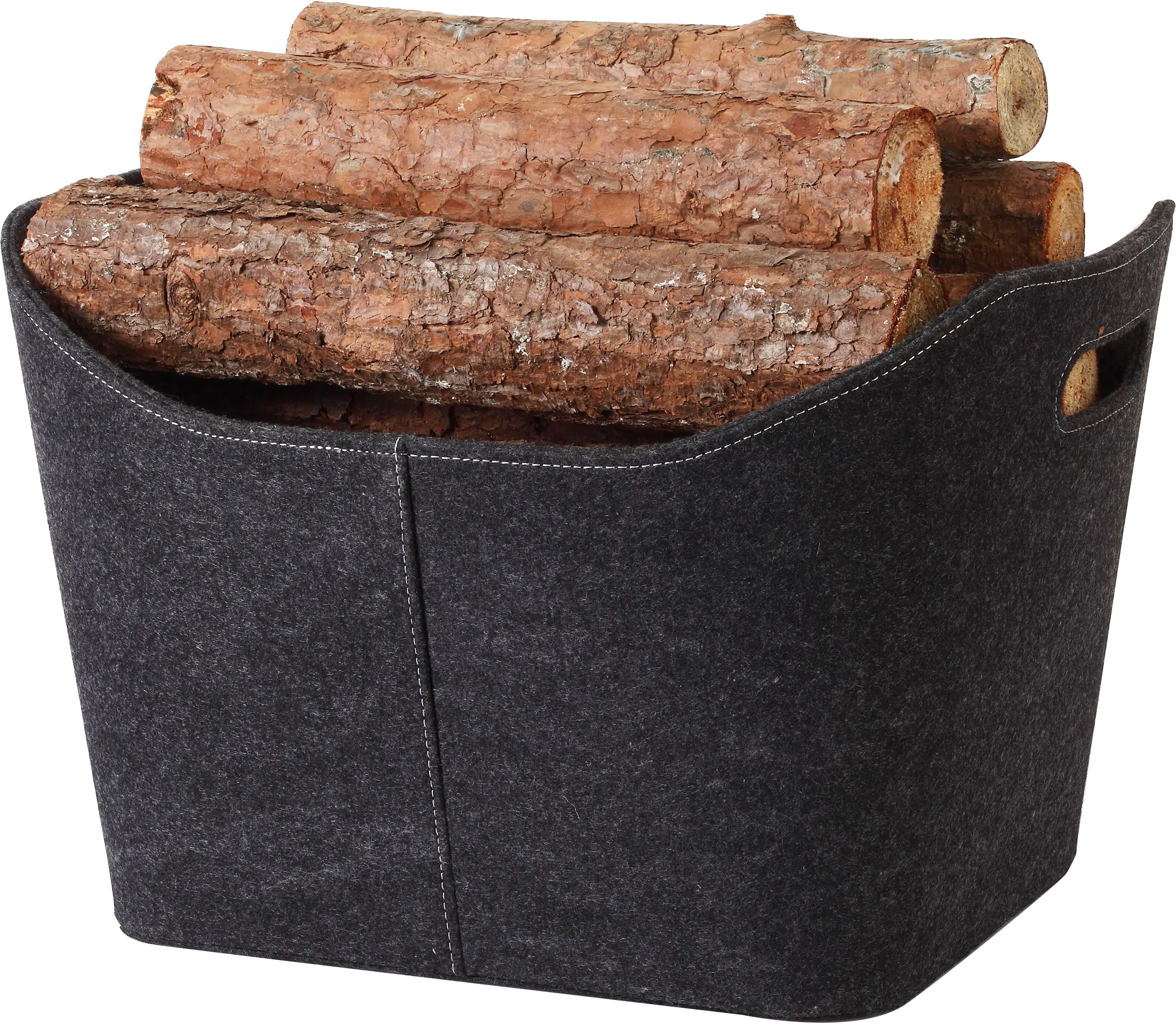 TrendLine Holzkorb Filz 53 x 36 x 43 cm anthrazit TrendLine Holzkorb Filz 53 x 36 x 43 cm anthrazit