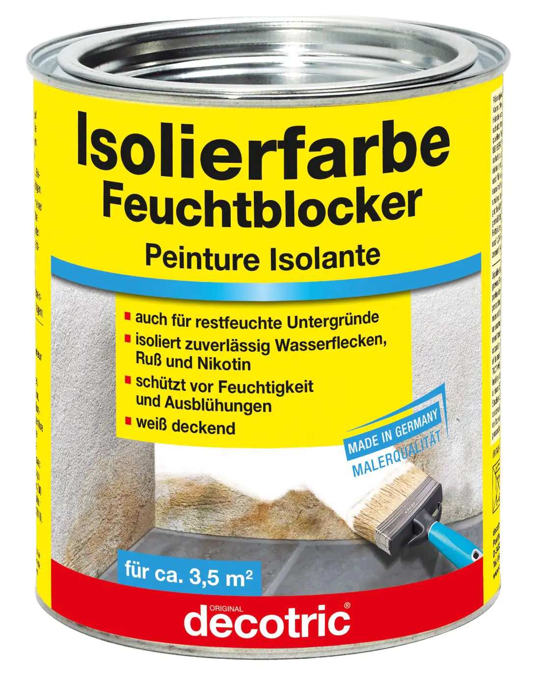 Decotric Isolierfarbe Feuchtblocker 750 ml weiß