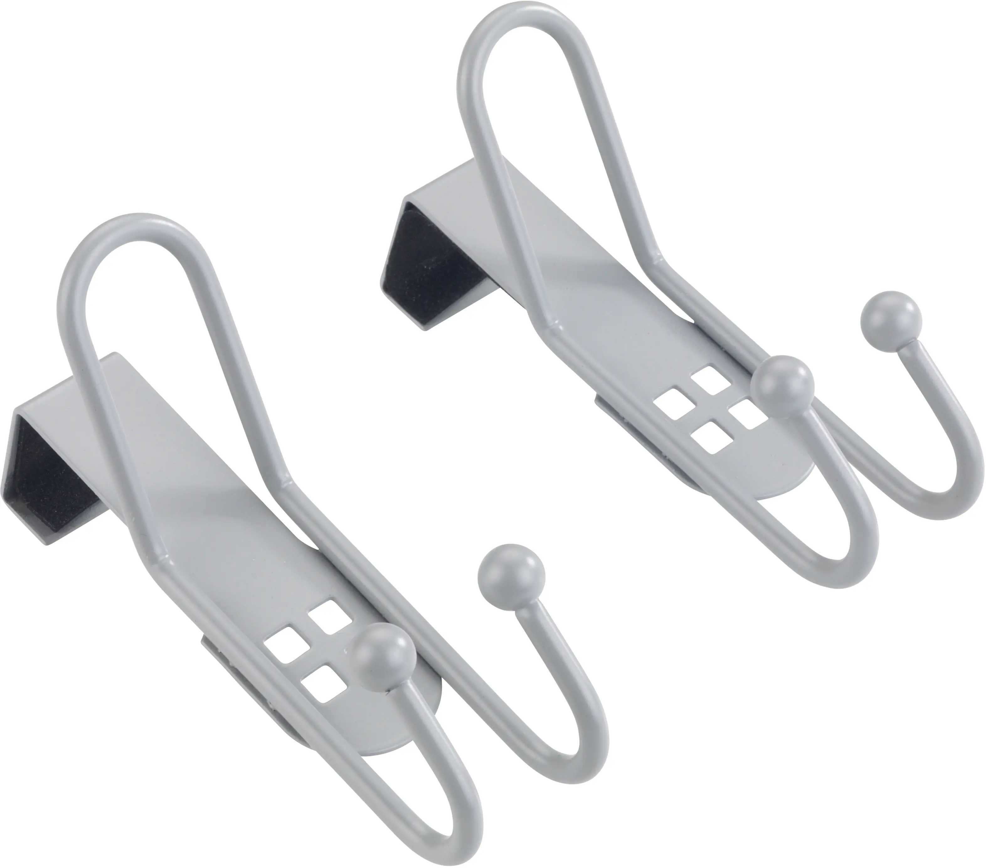 Wenko Türhaken Lochdesign Stahl, silber, 2er-Set