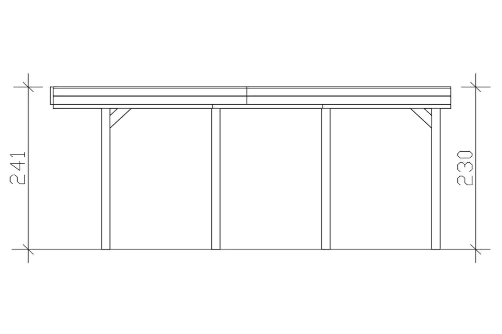 SKAN HOLZ Carport Friesland 314 x 555 cm mit Aluminiumdach