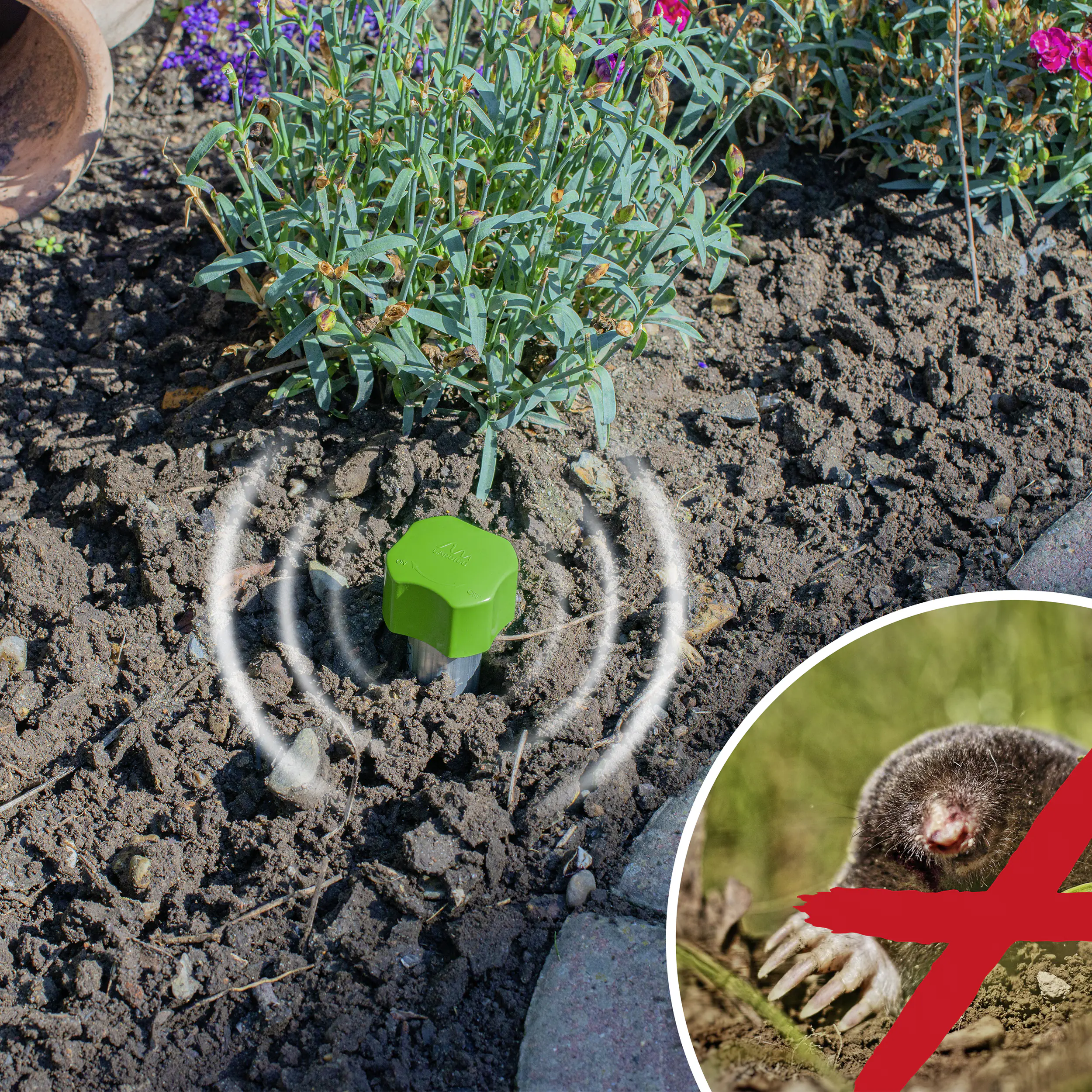 Gardigo Maulwurf-Vertreiber Mini Ganzjähriger Einsatz