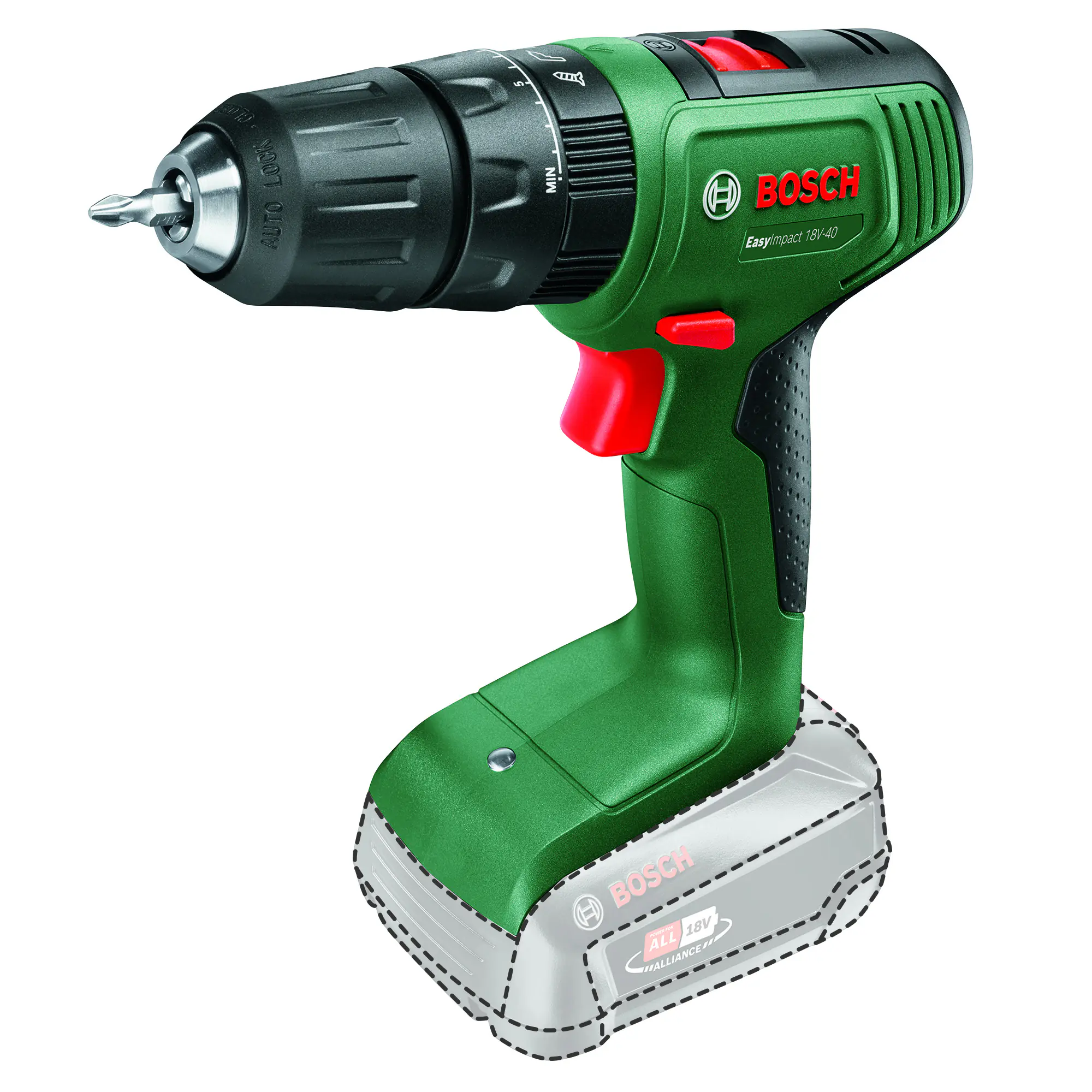 Bosch Akku-Schlagbohrmaschine EasyImpact 18V-40 Solo Bosch Akku-Schlagbohrmaschine EasyImpact 18V-40 Solo