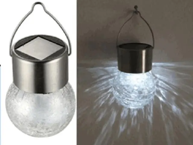 Light&More LED Solarleuchte Crackle H: 9cm, Ø 6cm, edelstahl Light&More LED Solarleuchte Crackle H: 9cm, Ø 6cm, edelstahl