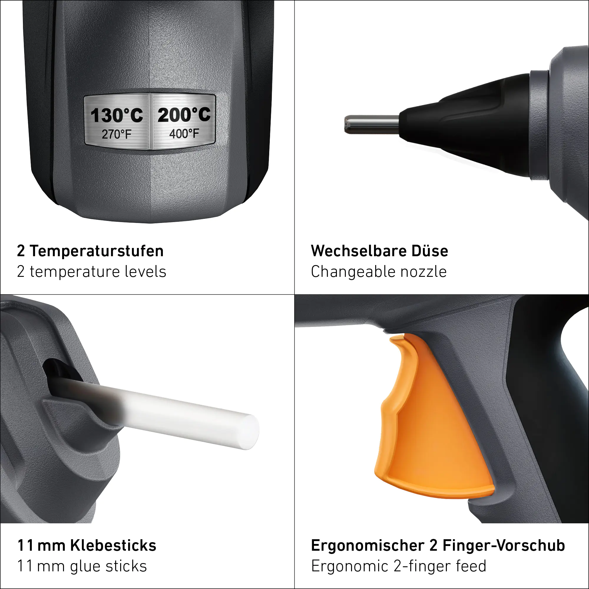 Steinel Akku-Heißklebepistole MobileGlue 3011 Set inkl. 3 Klebesticks 