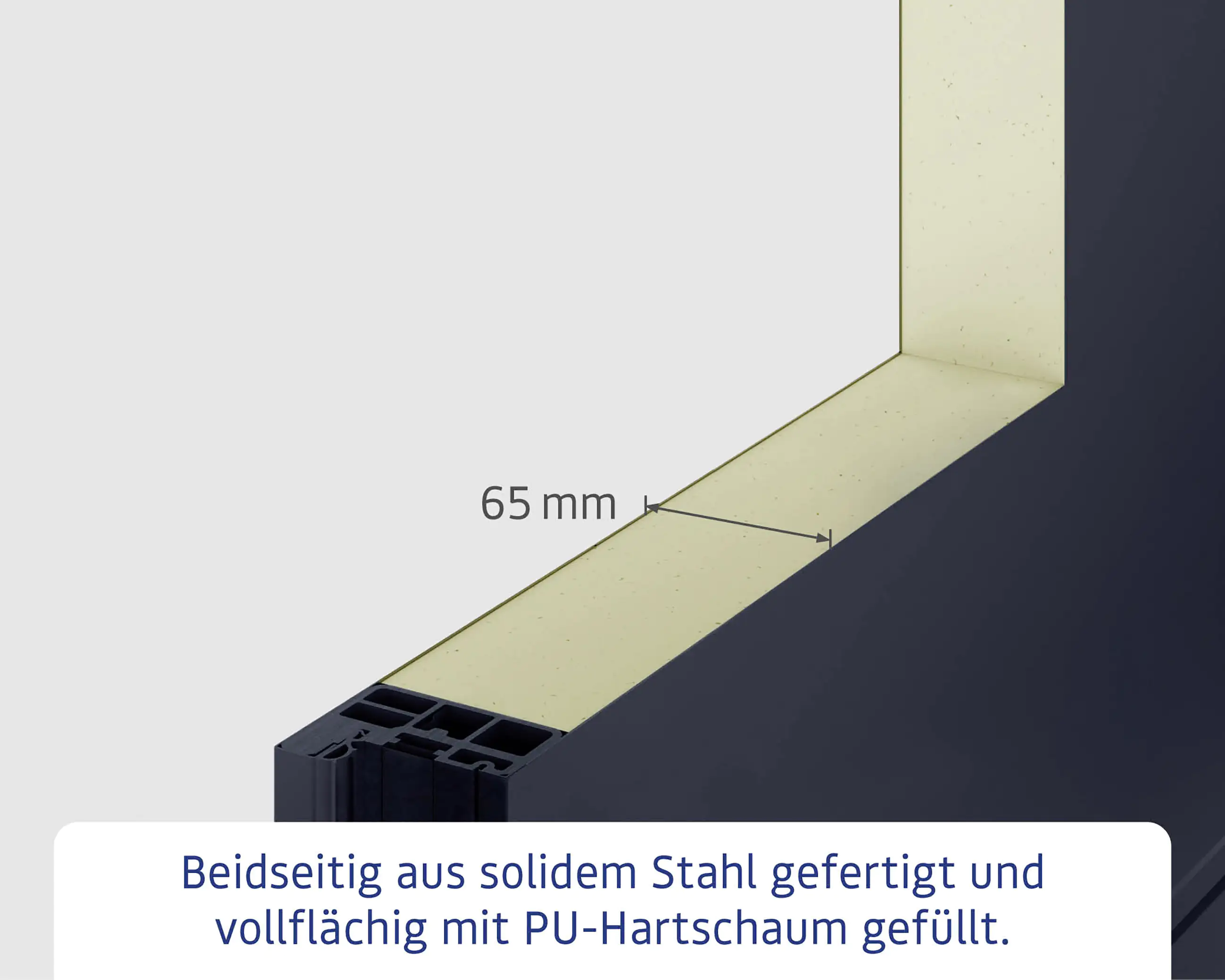 EcoStar Haustür ISOPRO IP 020S anthrazitgrau 110 x 210 cm EcoStar Haustür ISOPRO IP 020S anthrazitgrau 110 x 210 cm