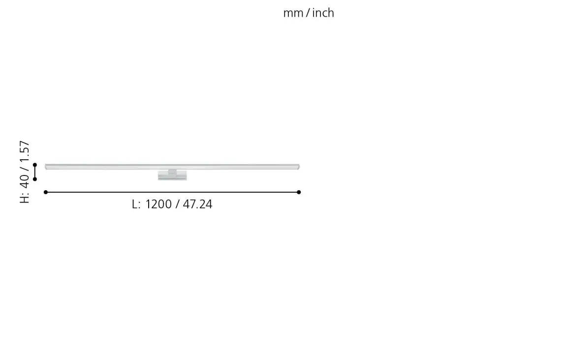Eglo LED Spiegelleuchte Pandella 1 chrom-silber 120 x 4 cm neutralweiß Eglo LED Spiegelleuchte Pandella 1 chrom-silber 120 x 4 cm neutralweiß