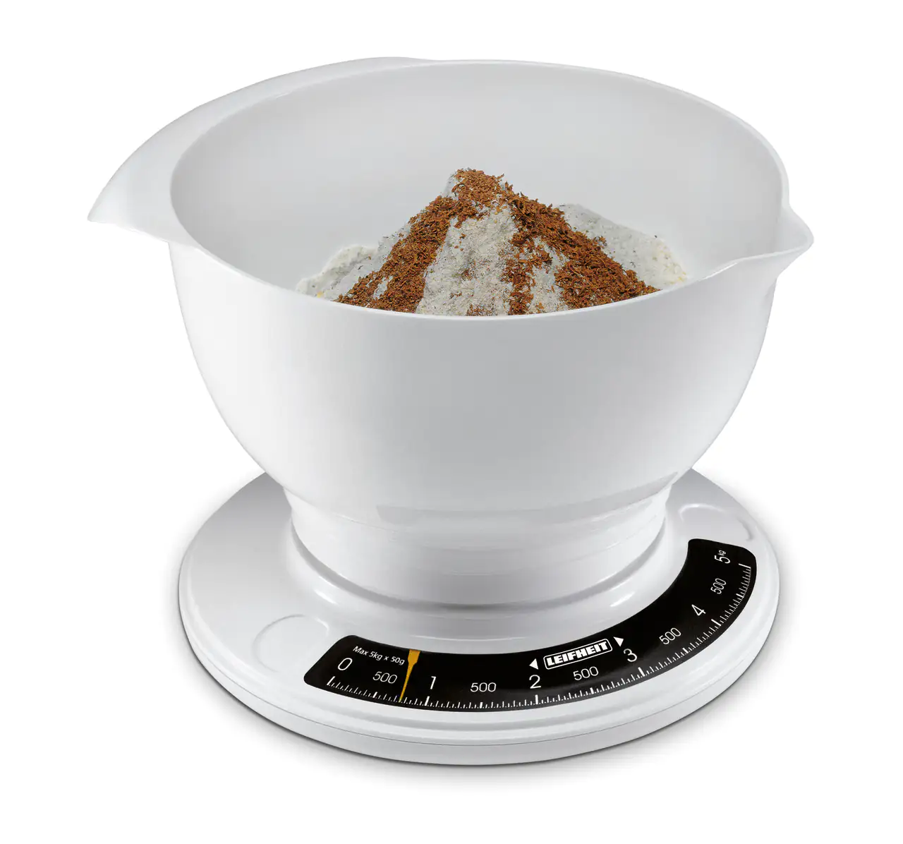Leifheit Analoge Küchenwaage 5 kg Tragkraft