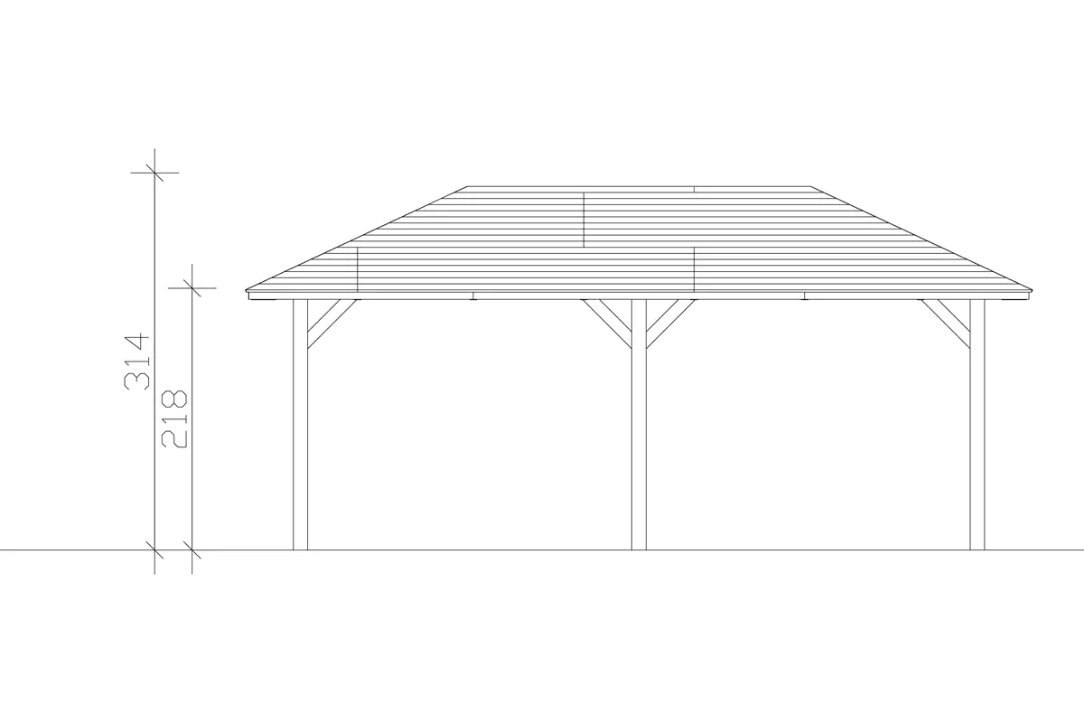 SKAN HOLZ Pavillon Orleans 1 Leimholz, natur