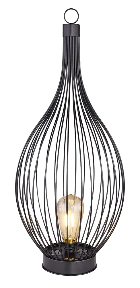 Globo Solarleuchte schwarz amber