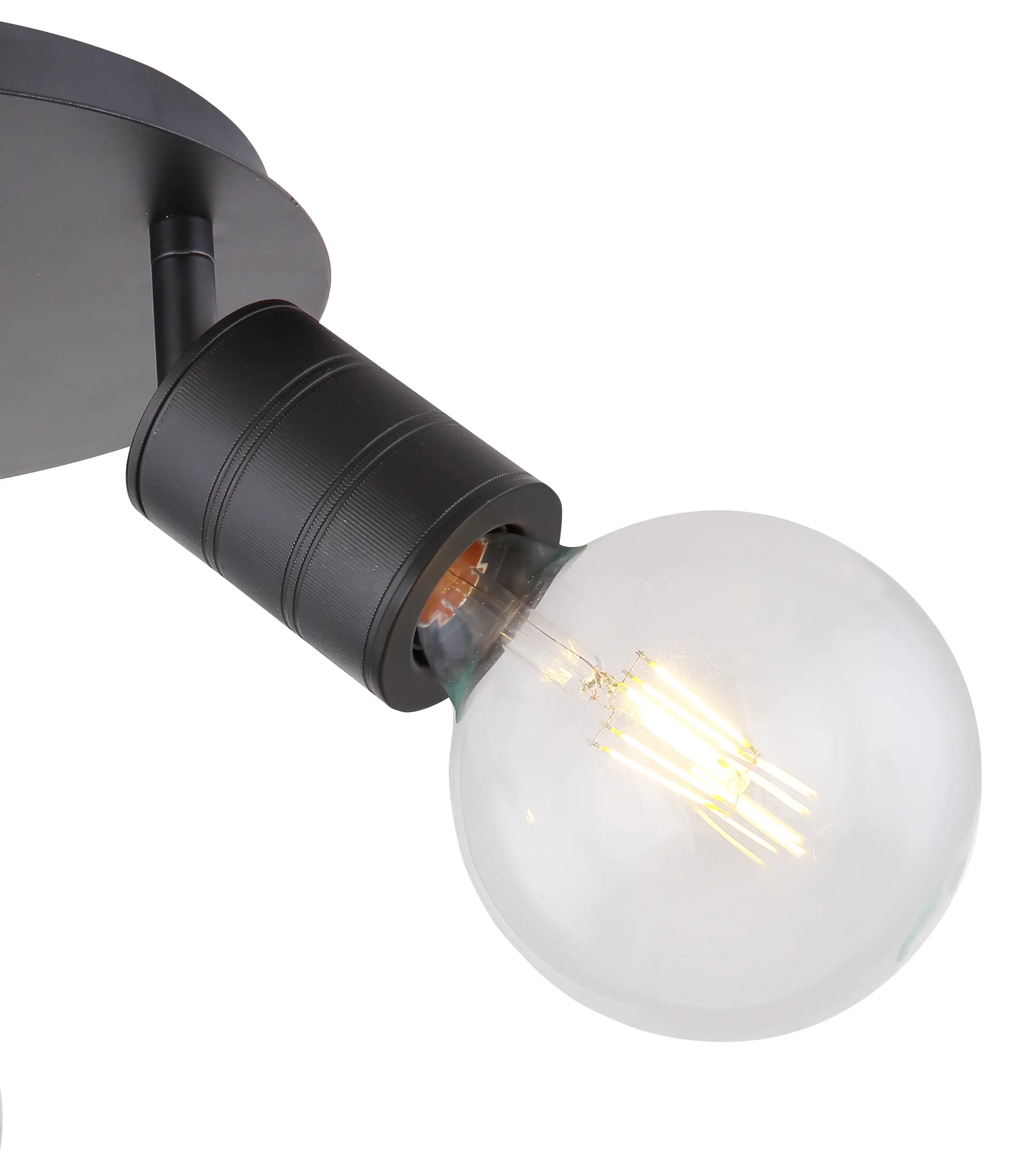 9007371406654_3 Globo 3er Spot Hermine schwarz 28 cm E27, max. 60 W