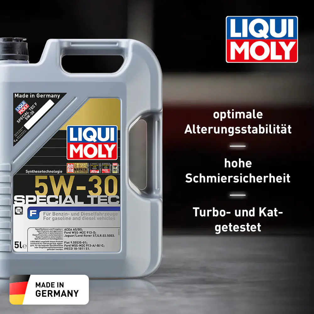 Liqui Moly Motoröl Leichtlauföl Special Tec F 5W-30 5 L Liqui Moly Motoröl Leichtlauföl Special Tec F 5W-30 5 L