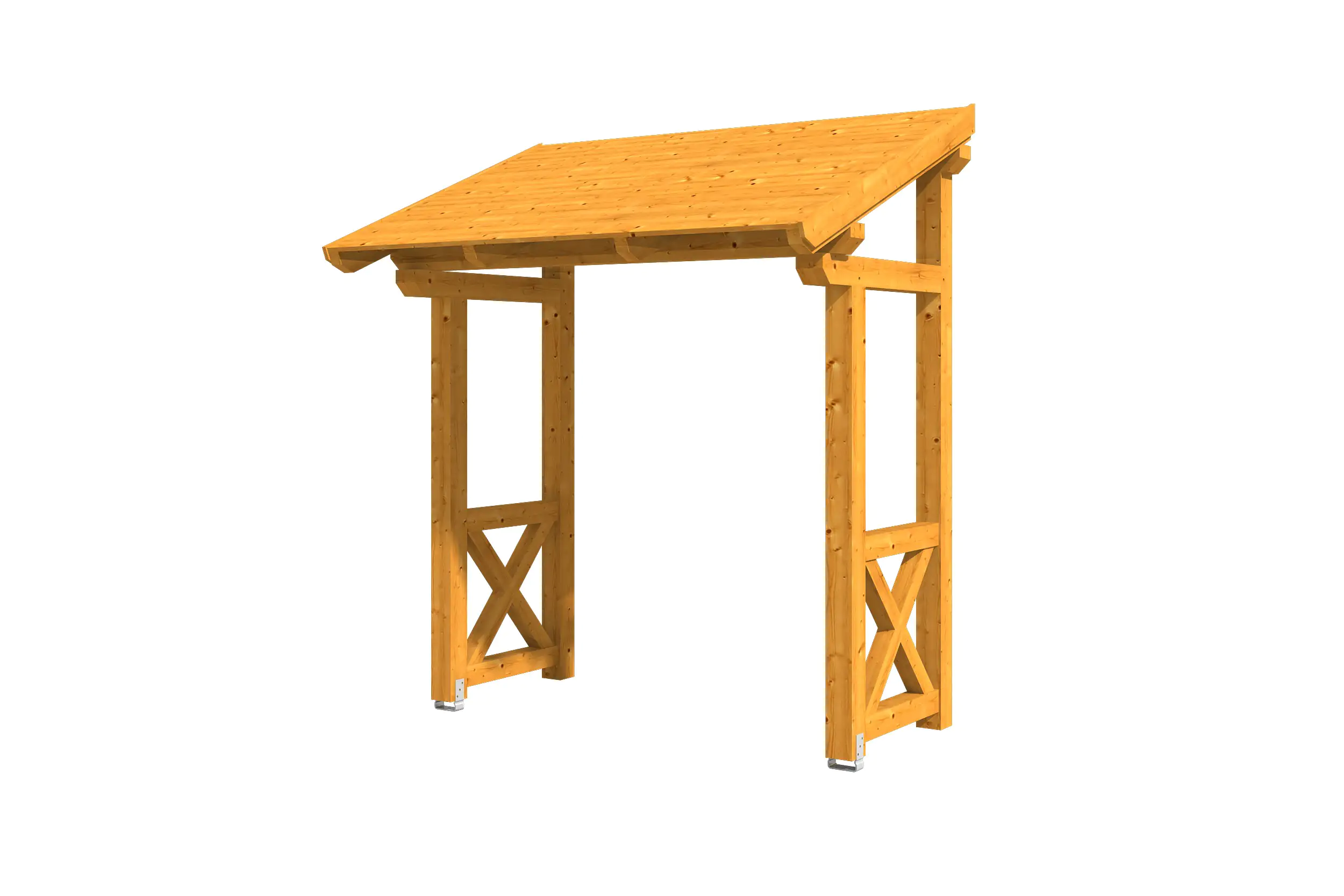 SKAN HOLZ Vordach Paderborn Typ 4 242 x 156 cm, lasiert in Eiche hell