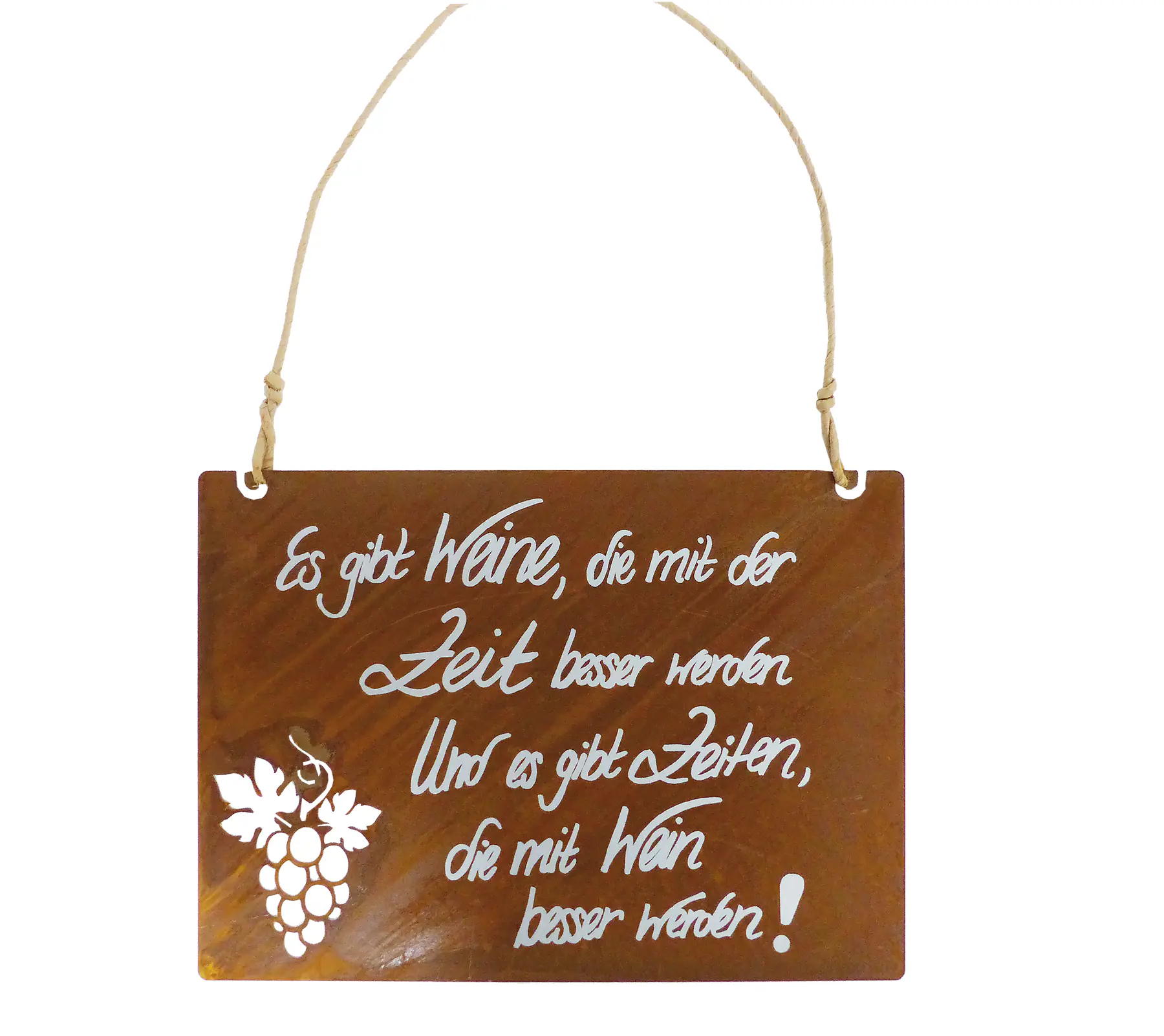 Badeko Dekotafel Wein 35 cm rostbraun