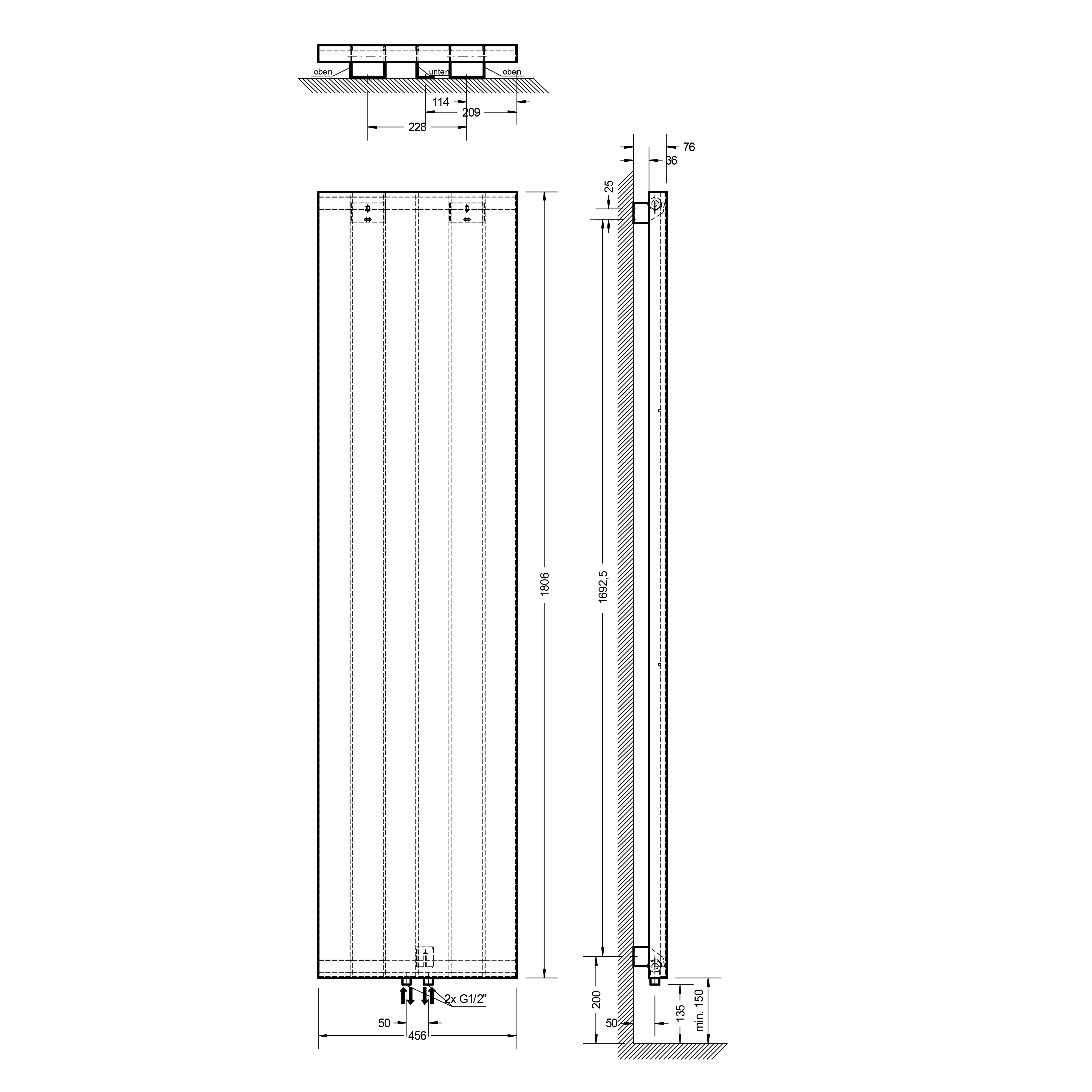 4060991036255_3 Schulte Badheizkörper New York 180,6 x 45,6 cm 805 Watt