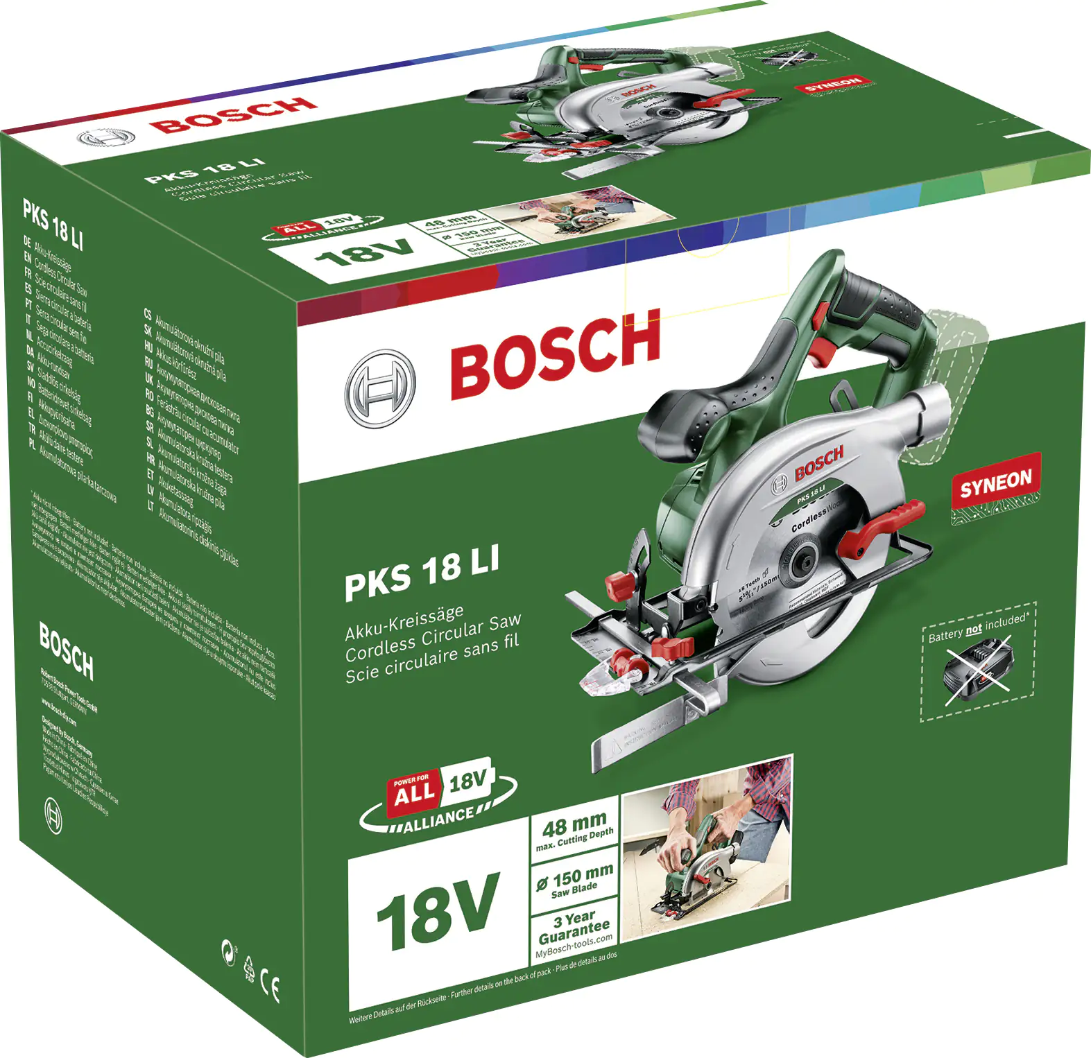 Bosch Akku-Kreissäge PKS 18 LI 18 V 2,5 Ah Solo Bosch Akku-Kreissäge PKS 18 LI 18 V 2,5 Ah Solo