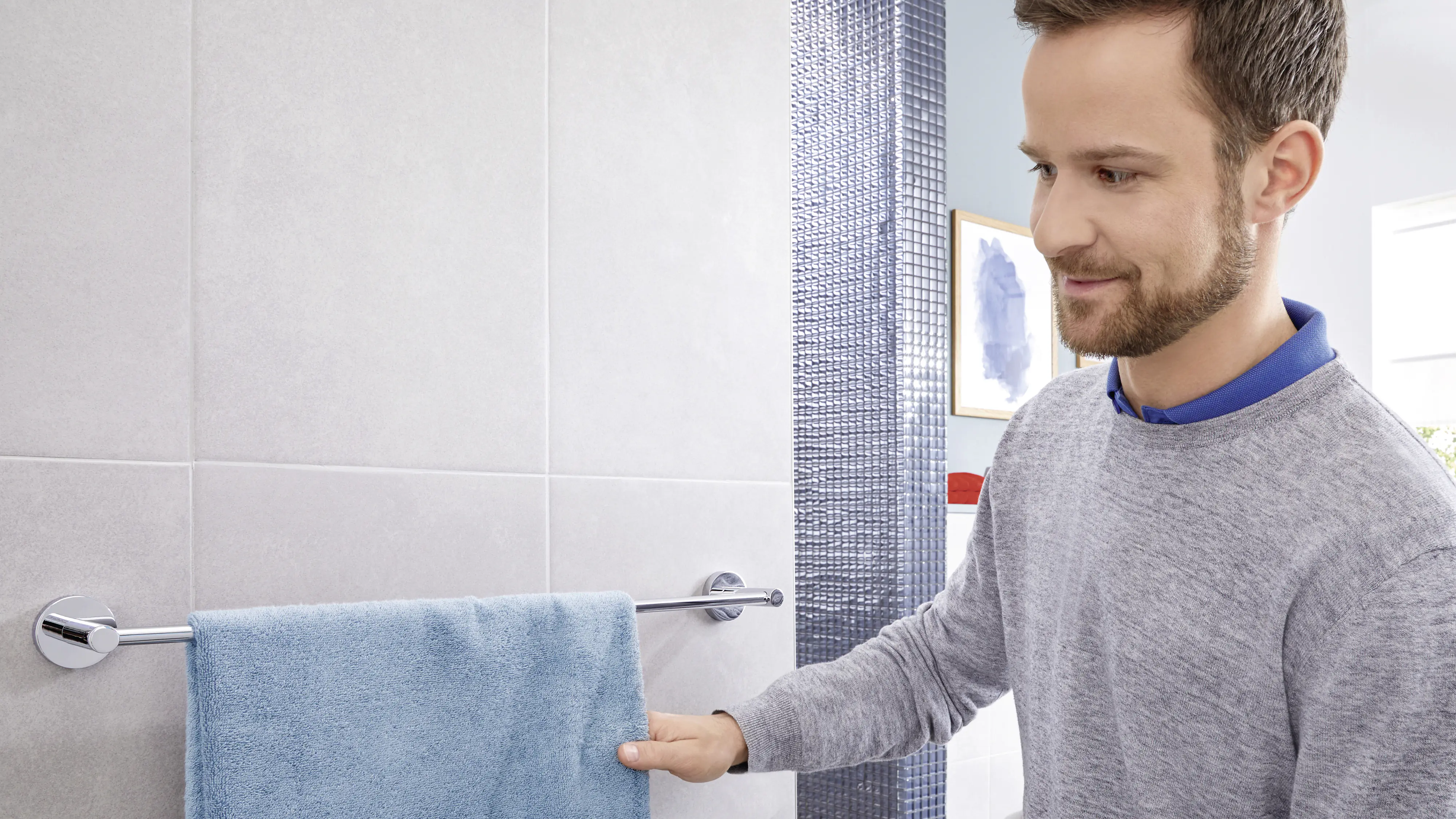 tesa Handtuchstange Exxcellent Zamak, chrom, rostfrei