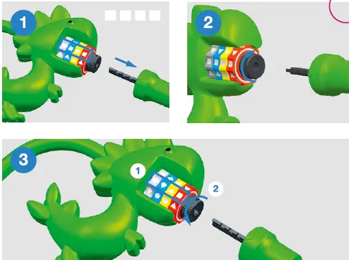 Fischer Kinder-Fahrradschloss Dinosaurier 60cm grün Fischer Kinder-Fahrradschloss Dinosaurier 60cm grün