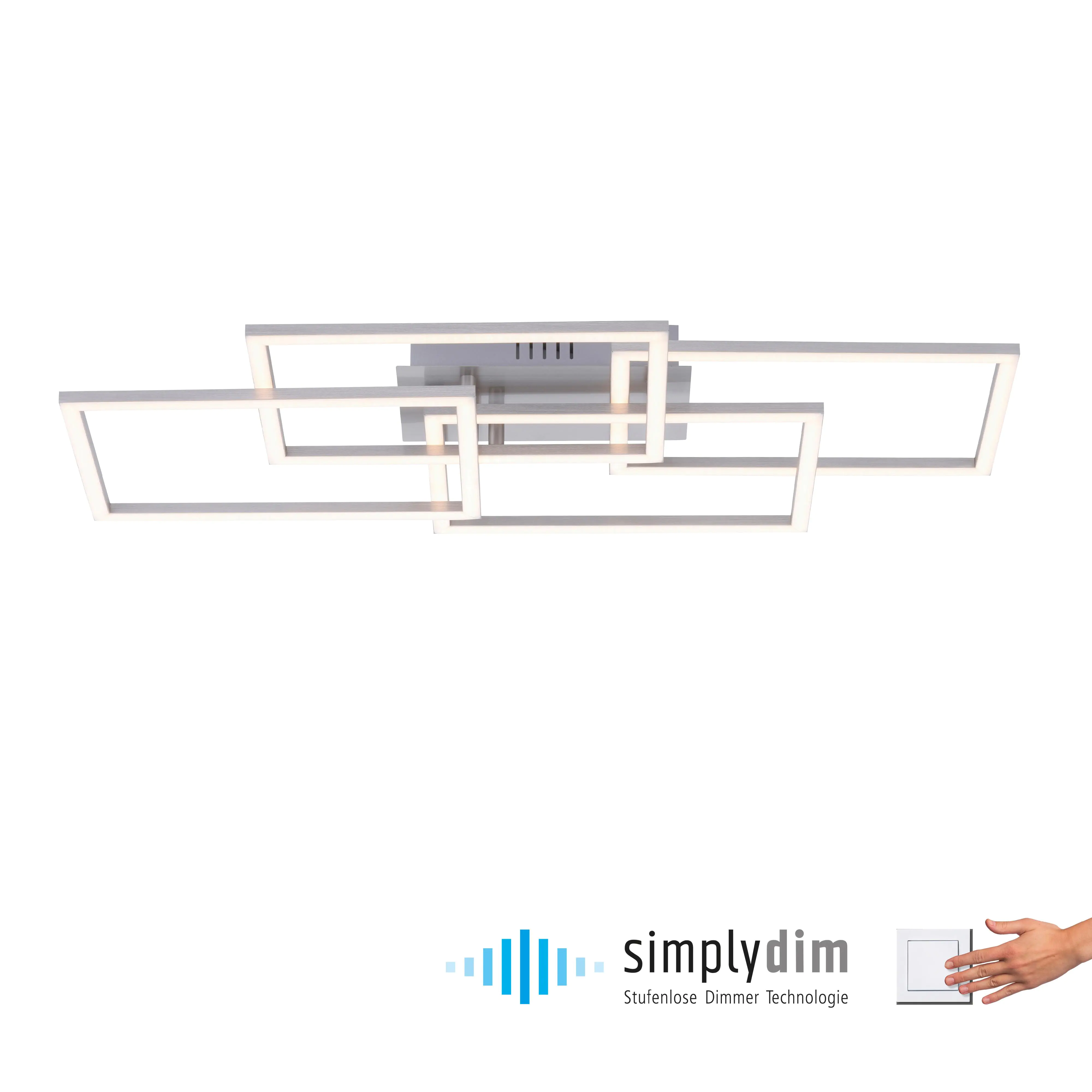 JustLight LED Deckenleuchte Iven 70 x 34,5 cm dimmbar JustLight LED Deckenleuchte Iven 70 x 34,5 cm dimmbar