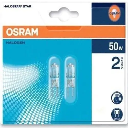 Osram Halogen Stiftsockellampe Halostar GY6.35 50W 2er-Pack warmweiß Osram Halogen Stiftsockellampe Halostar GY6.35 50W 2er-Pack warmweiß