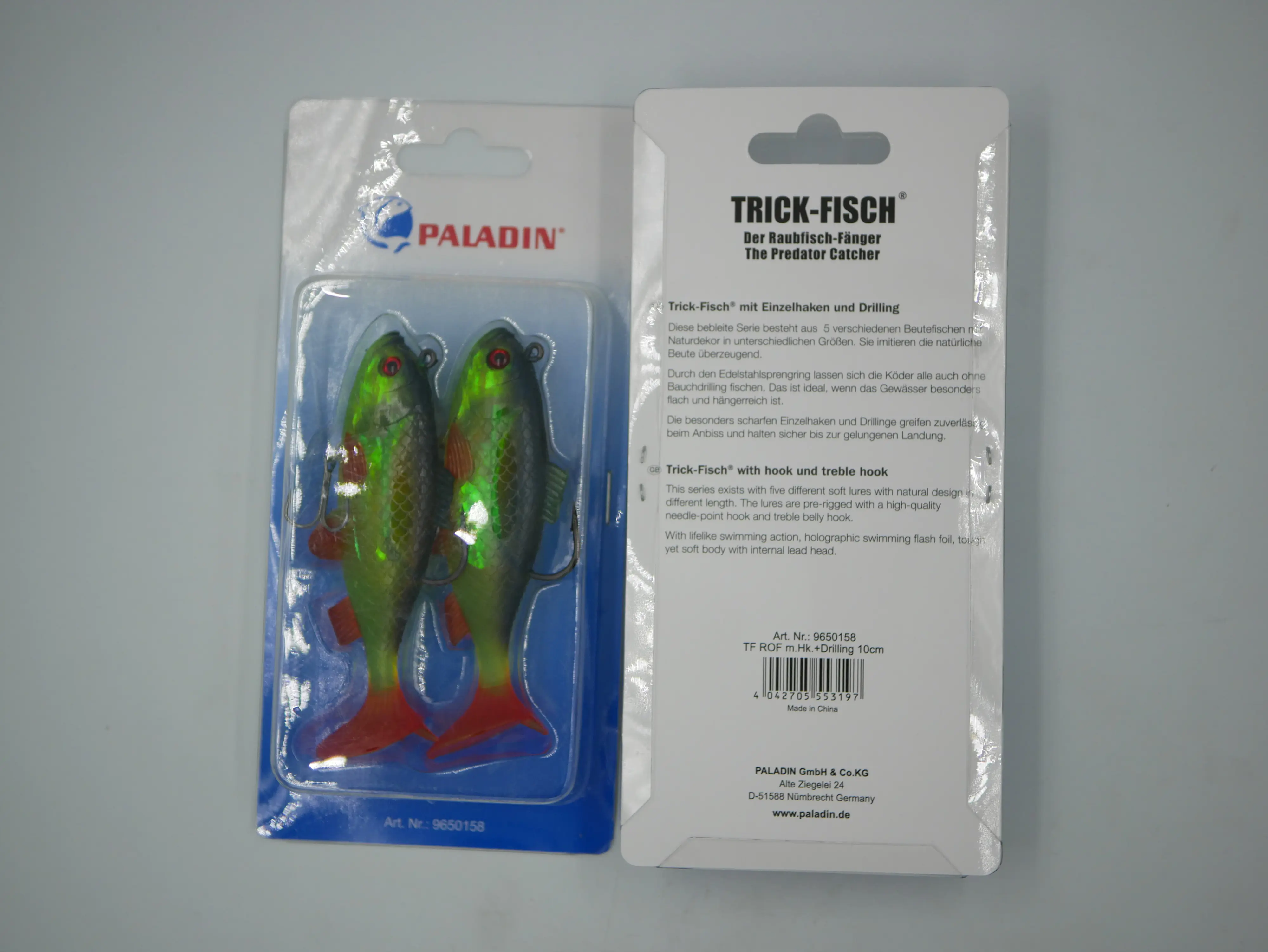 Paladin Kunstköder 10cm Rotfeder 2 Stück