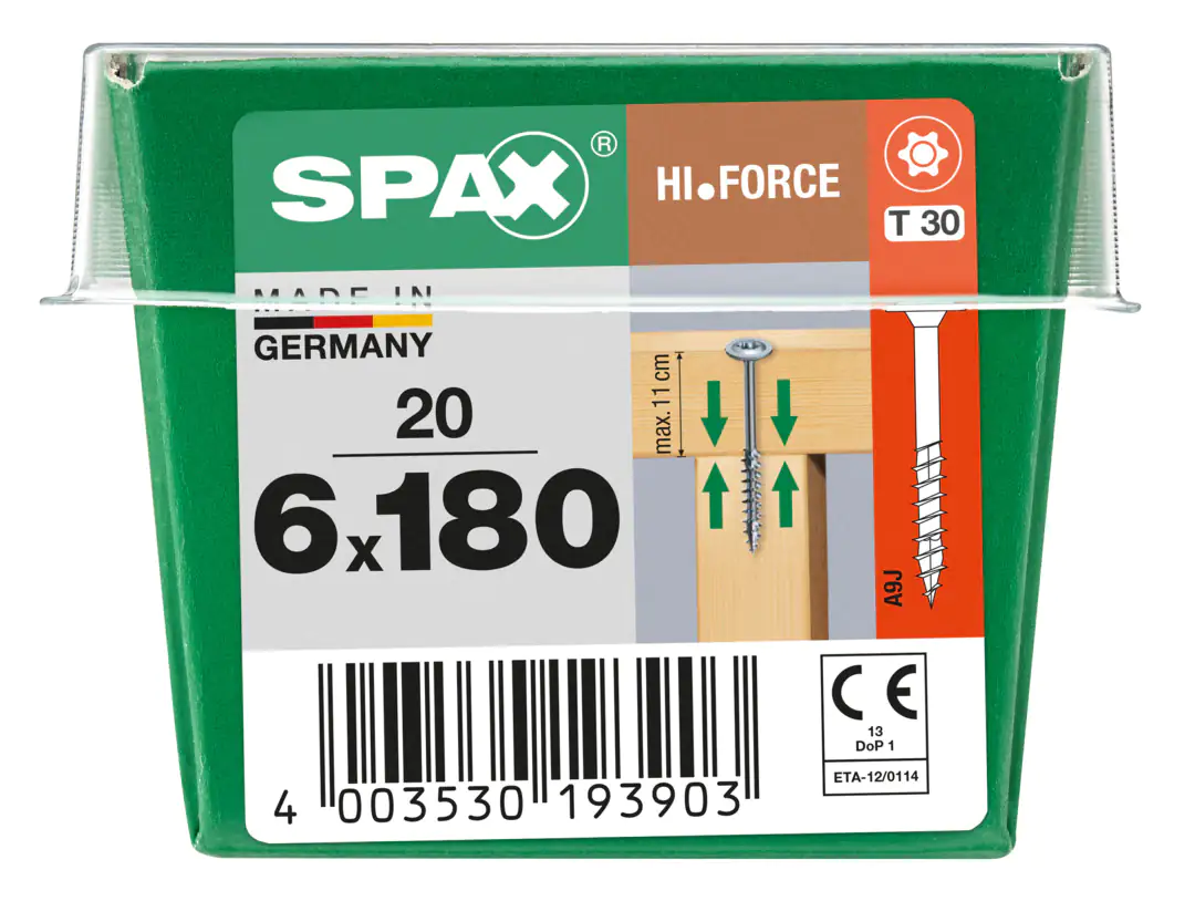 Spax Holzbauschrauben 6.0 x 180 mm TX 30 - 20 Stk.