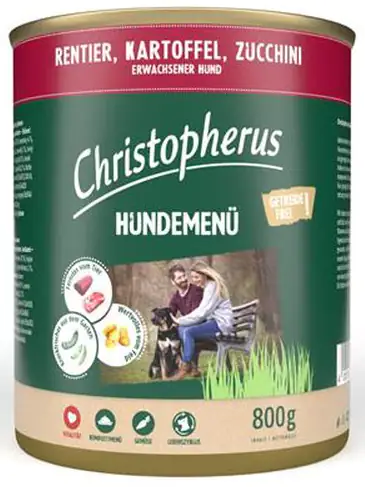 Christopherus Hundefutter Rentier Kartoffel & Zucchini 800 g Christopherus Hundefutter Rentier Kartoffel & Zucchini 800 g