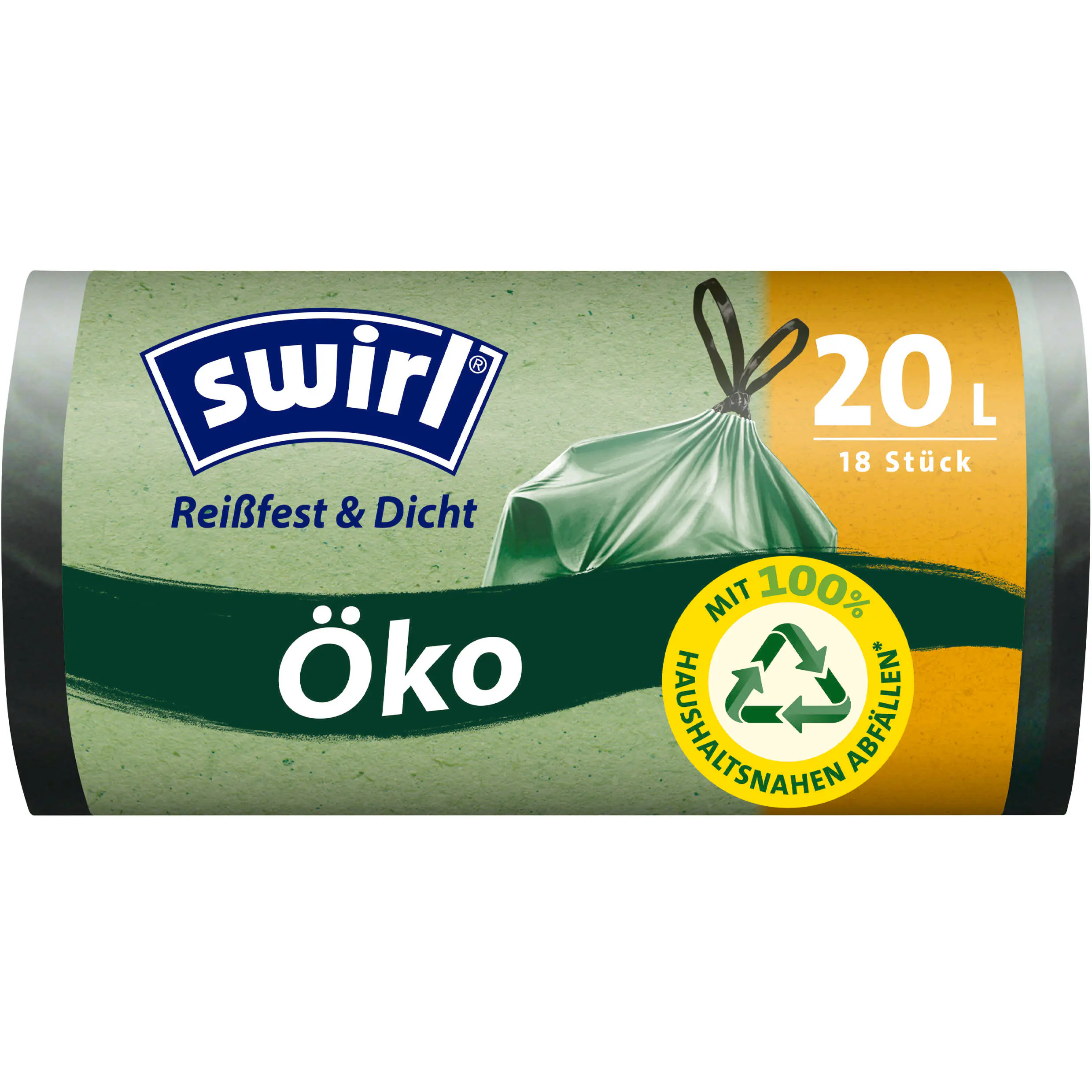 Swirl Öko Müllbeutel mit Tragegriff 20 L 18 Stück