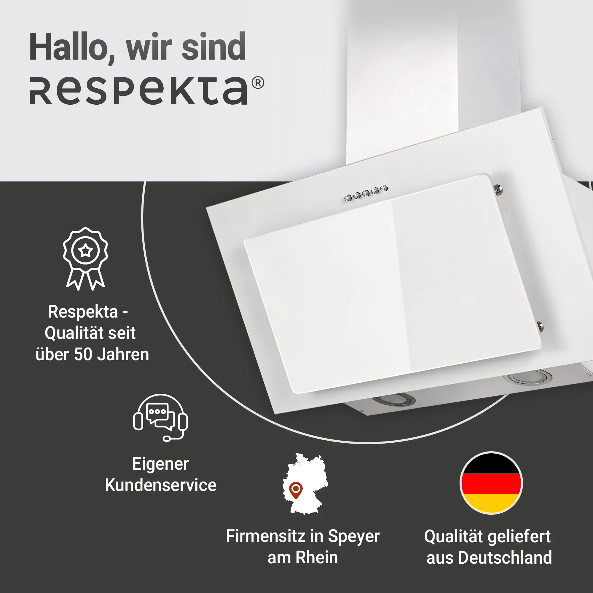 respekta kopffreie Schräghaube 60 cm weiß CH33060WB EEK: B 60 cm respekta kopffreie Schräghaube 60 cm weiß CH33060WB EEK: B 60 cm