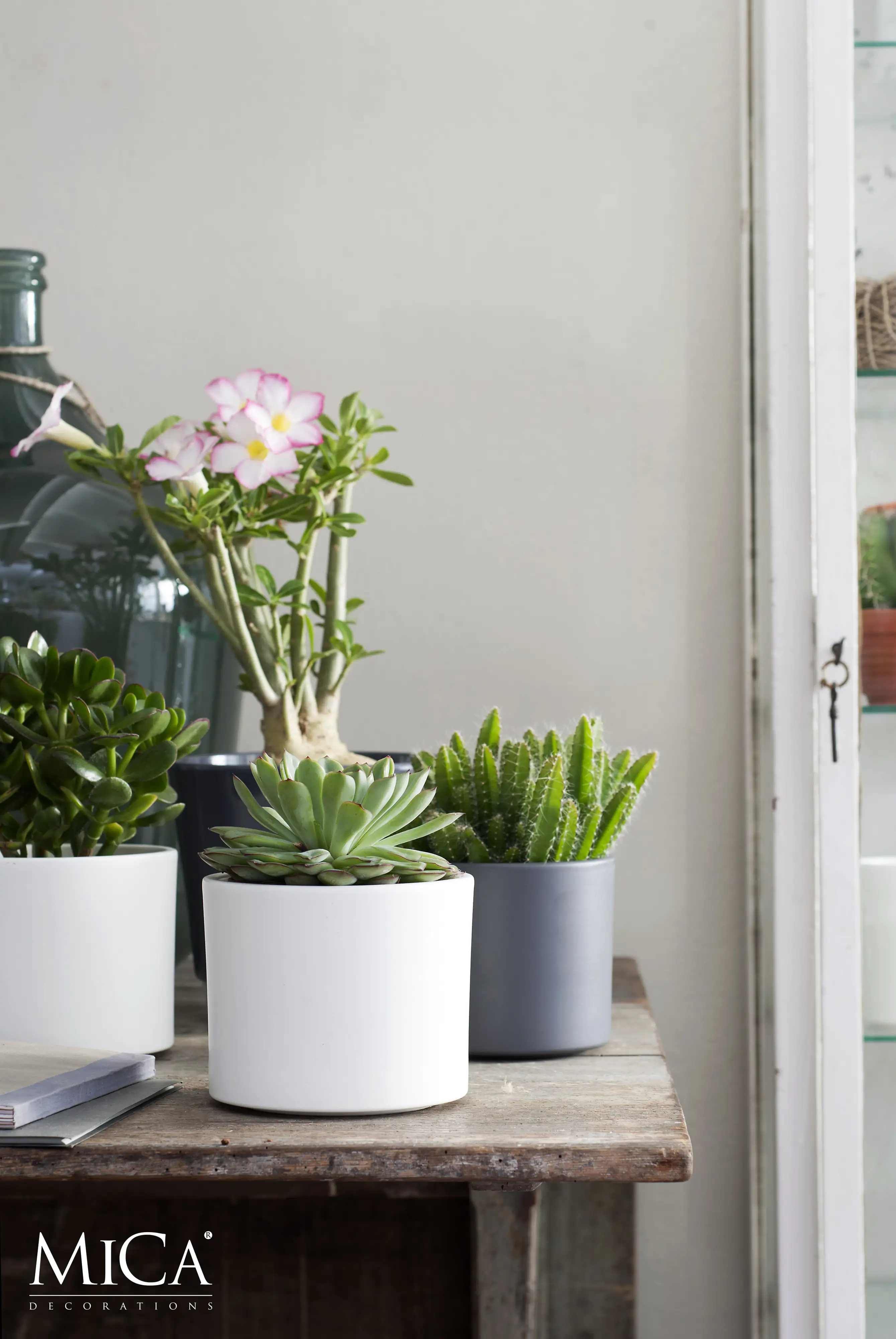 Mica Decorations Blumentopf Keramik Era  Ø 32,5 x 31 cm weiß