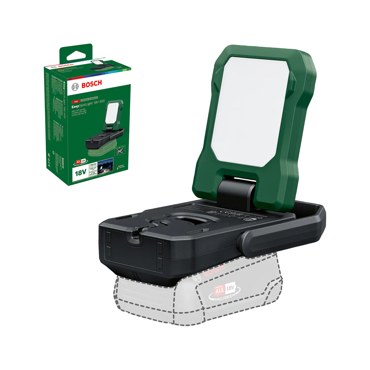 Bosch Akku-LED-Leuchte EasySpotLight 18V-400 Solo Bosch Akku-LED-Leuchte EasySpotLight 18V-400 Solo