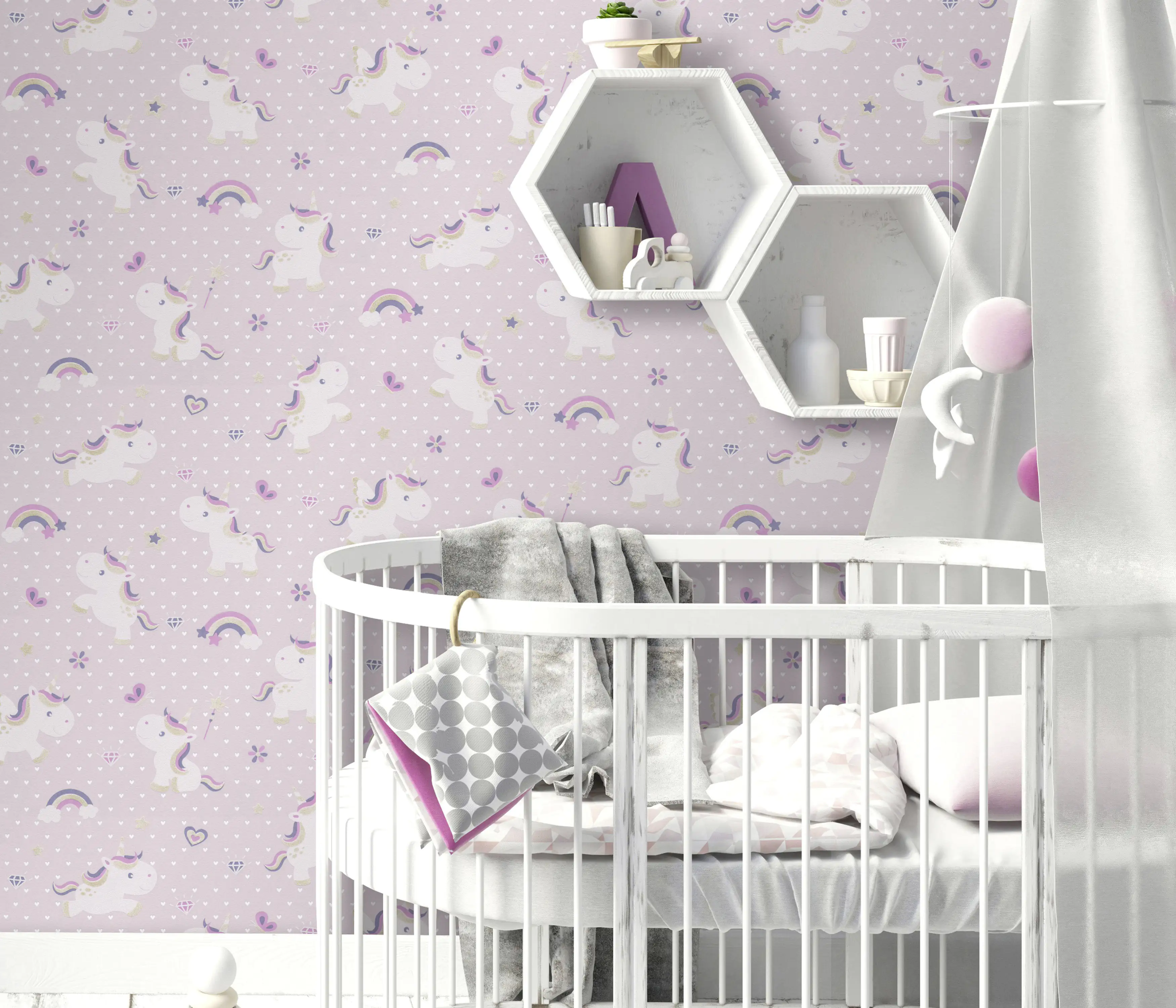 Erismann Vliestapete 13622-10 Kinderzimmer, Einhorn rosa, 10,05 x 0,53 m Erismann Vliestapete 13622-10 Kinderzimmer, Einhorn rosa, 10,05 x 0,53 m