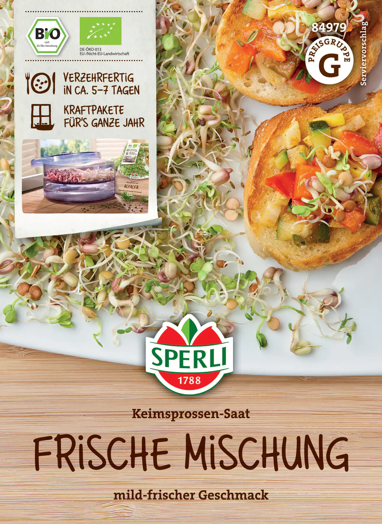 Sperli BIO Keimsprossen-Saat Frische Mischung