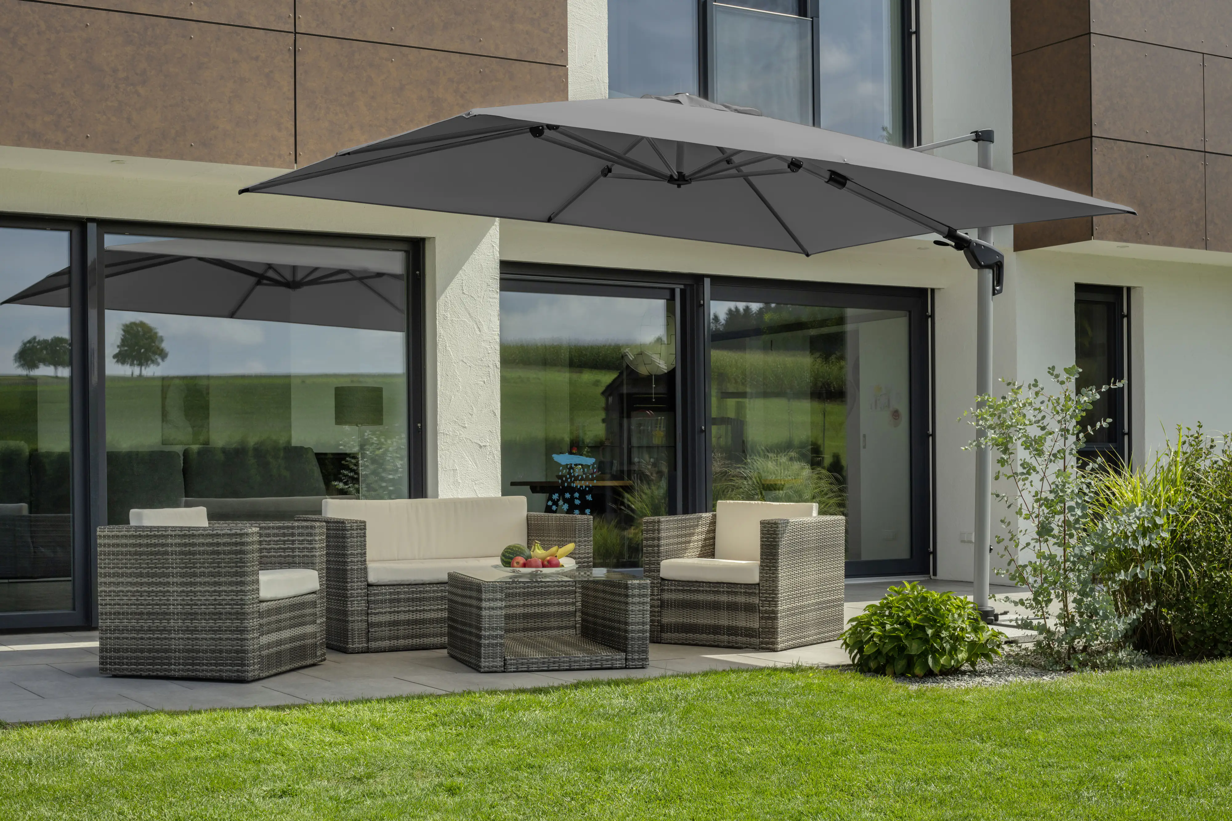 Schneider Ampelschirm Bermuda anthrazit 260 x 350 cm Schneider Ampelschirm Bermuda anthrazit 260 x 350 cm