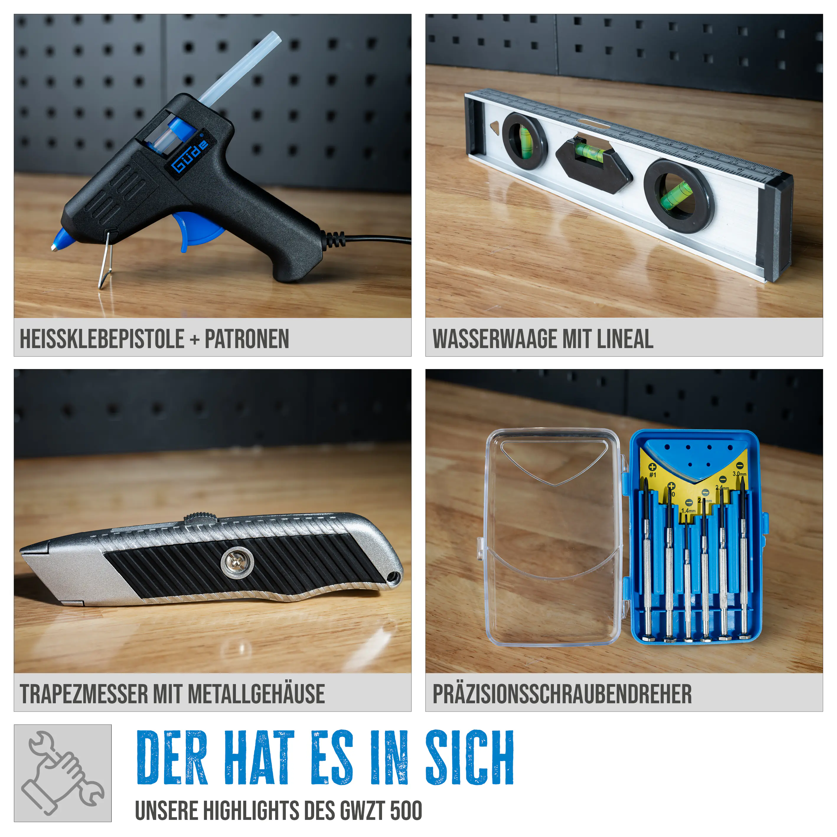 Güde Werkzeug-Trolley GWZT 500 Werkzeugkoffer 500-teilig