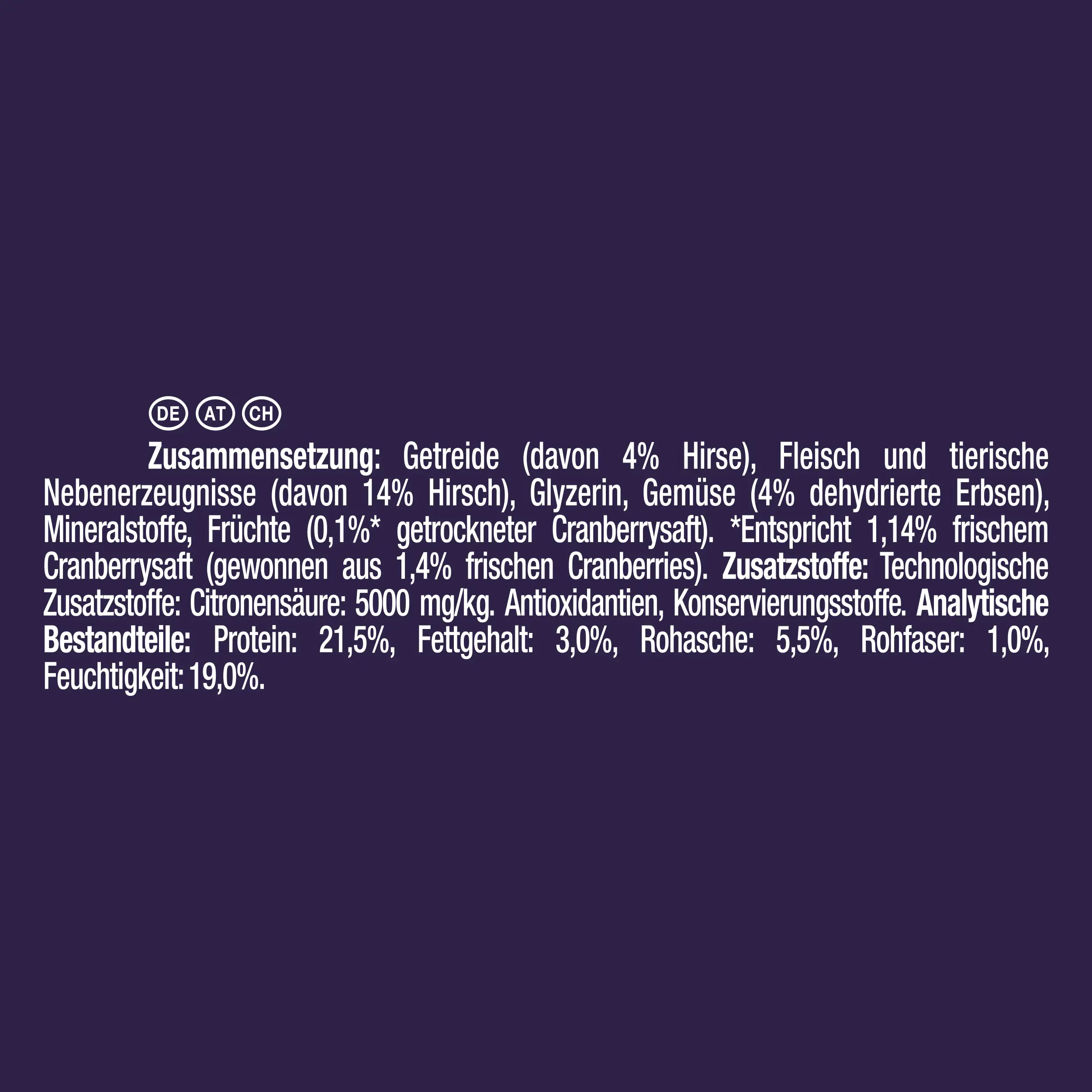 Adventuros reich an Hirsch mit Urkorn und Superfoods 90 g