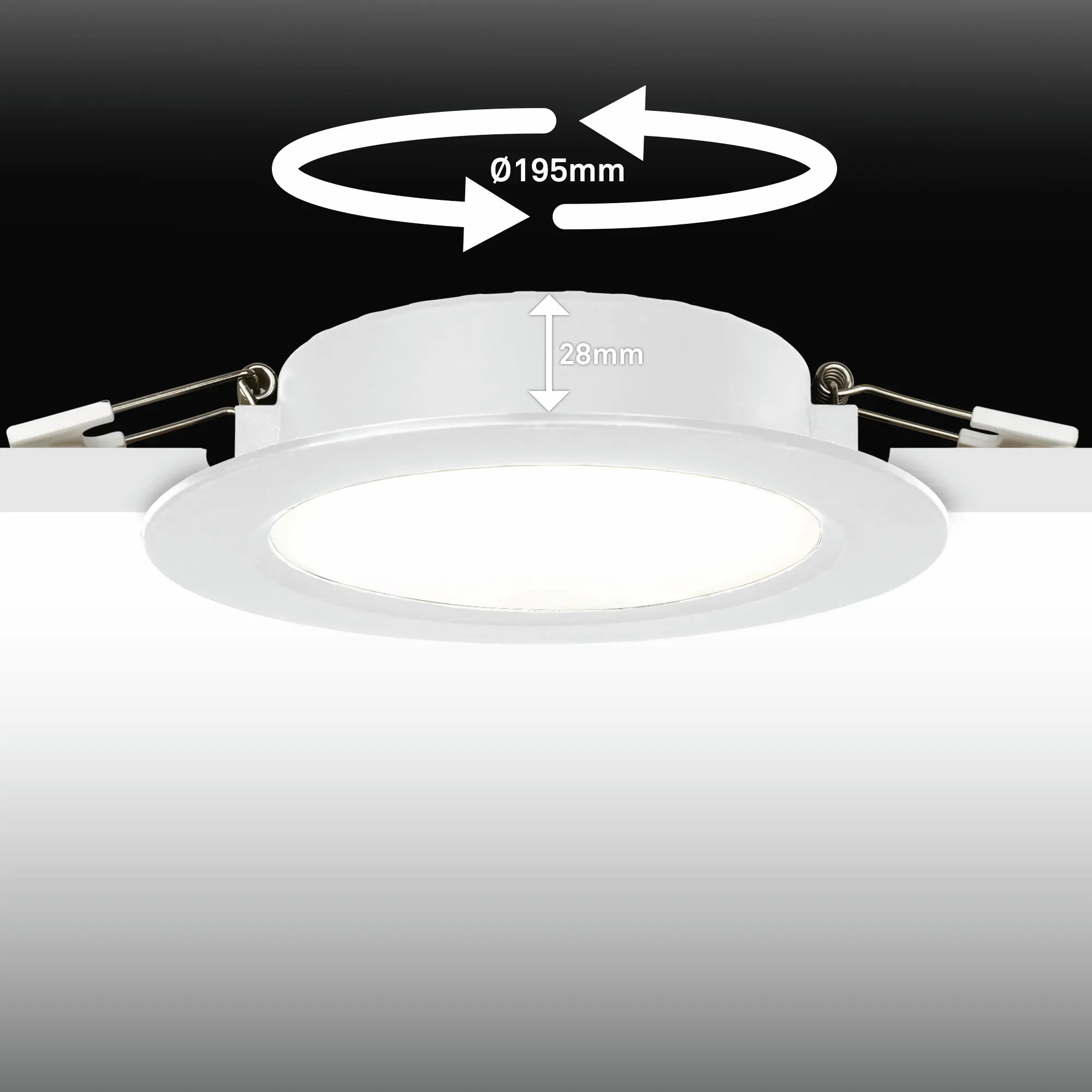 Briloner LED Einbauleuchte Ultraflat Ø 22 cm 18W weiß neutralweiß