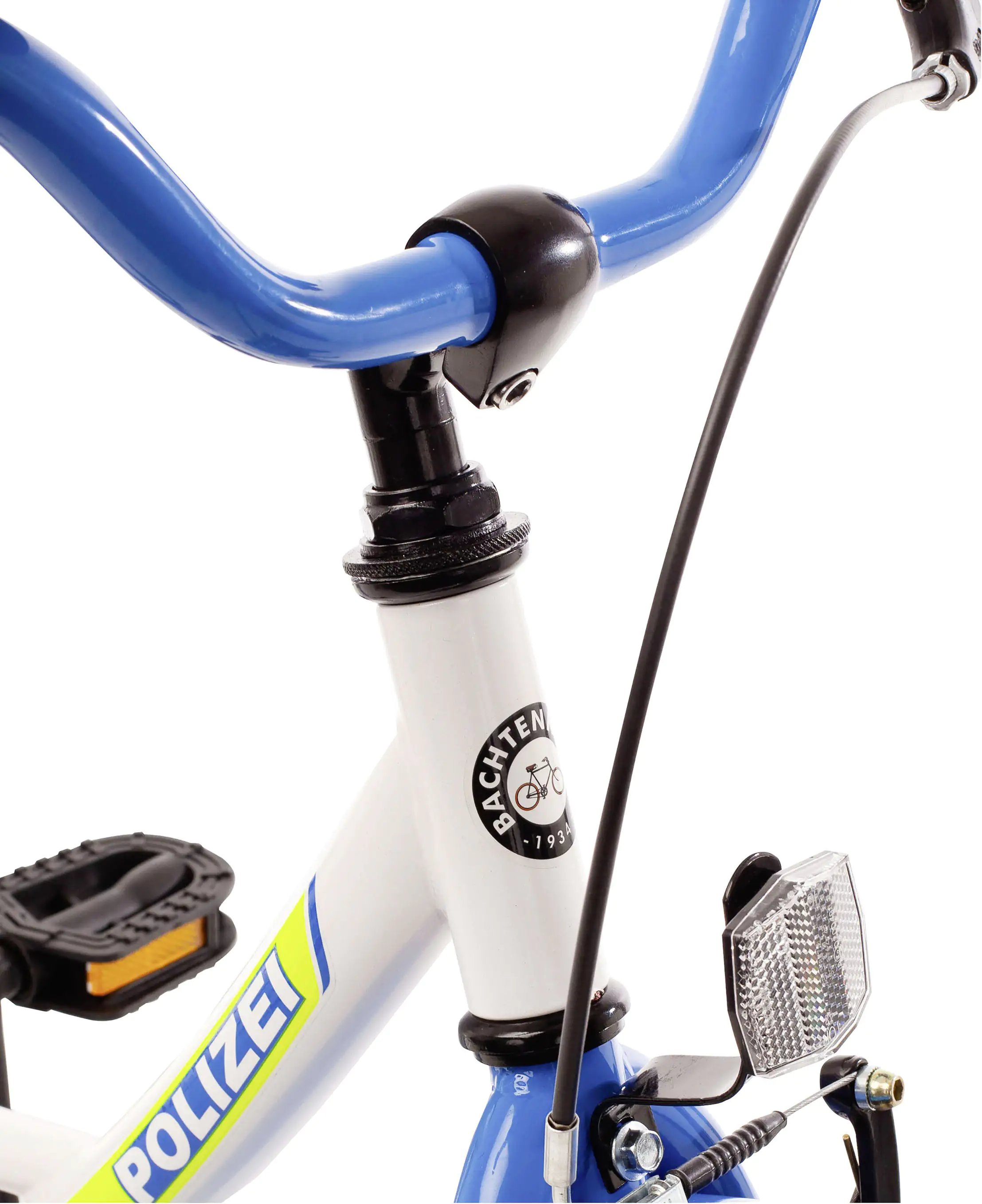 Bachtenkirch Kinderfahrrad Polizei 14 Zoll kristallweiß/blau/neon