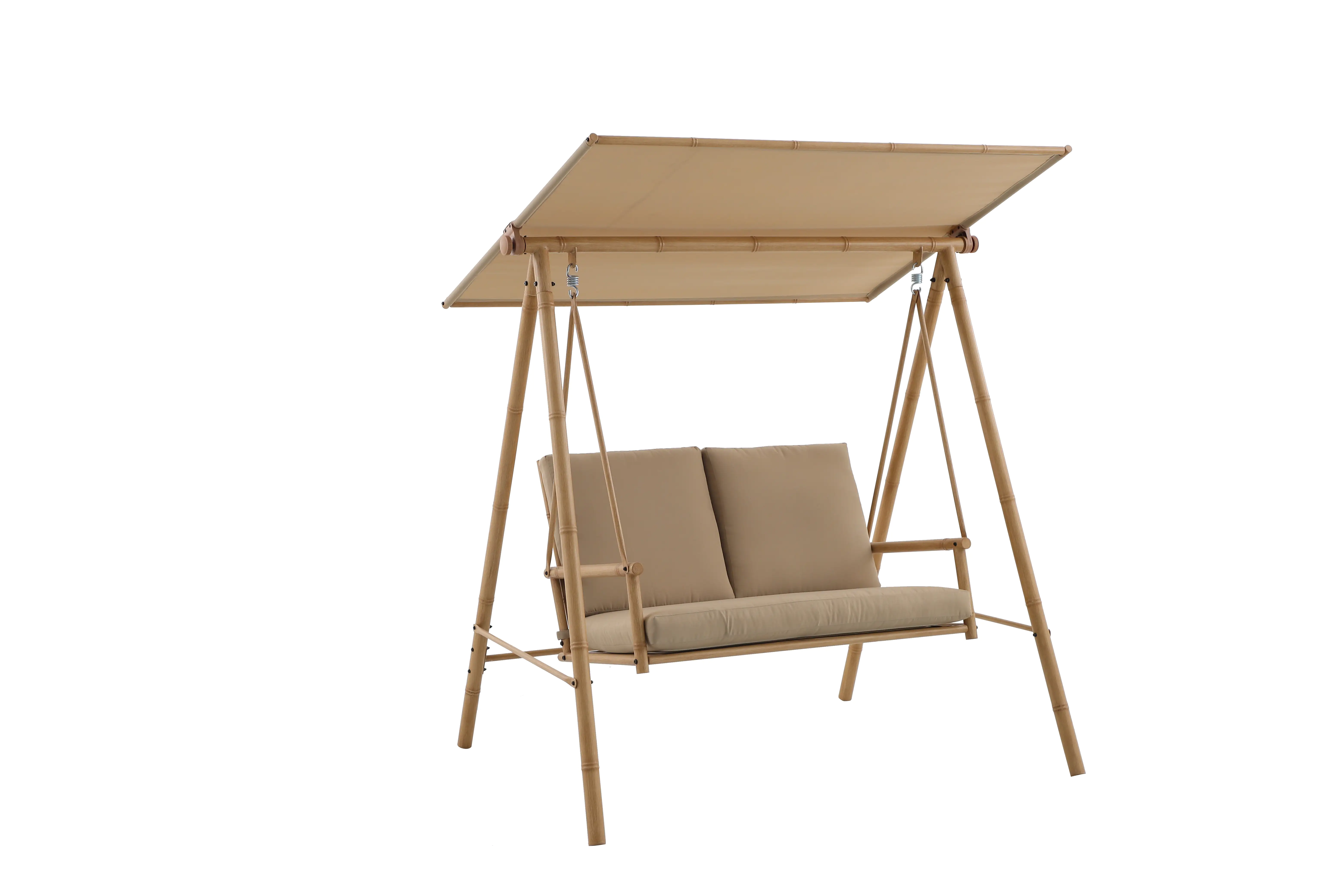 4333692416283 Primaster Hollywoodschaukel Bambus 1,63 x 1,26 x 1,69 m