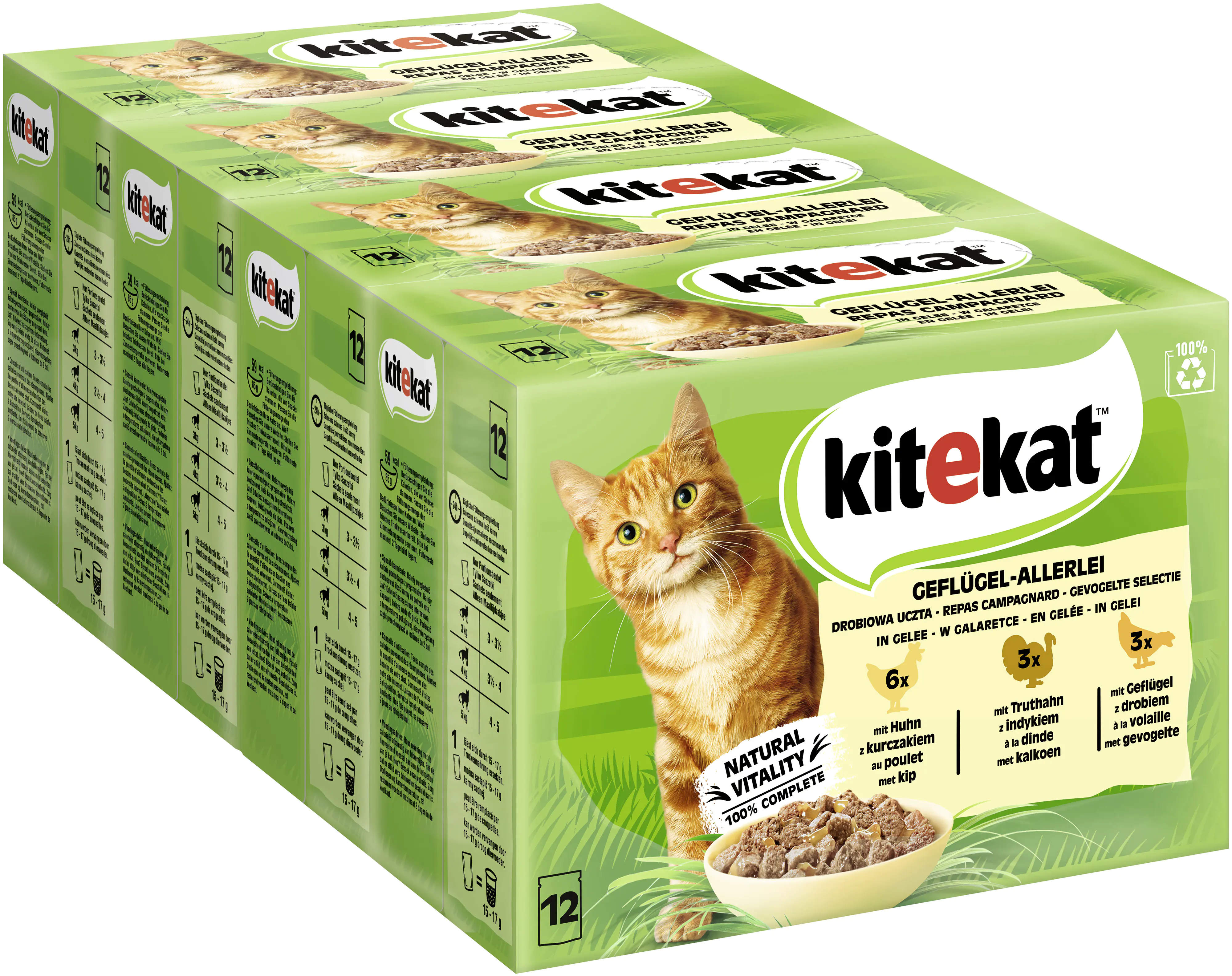 Kitekat Geflügelallerlei in Gelee Multipack 12x85 g Kitekat Geflügelallerlei in Gelee Multipack 12x85 g