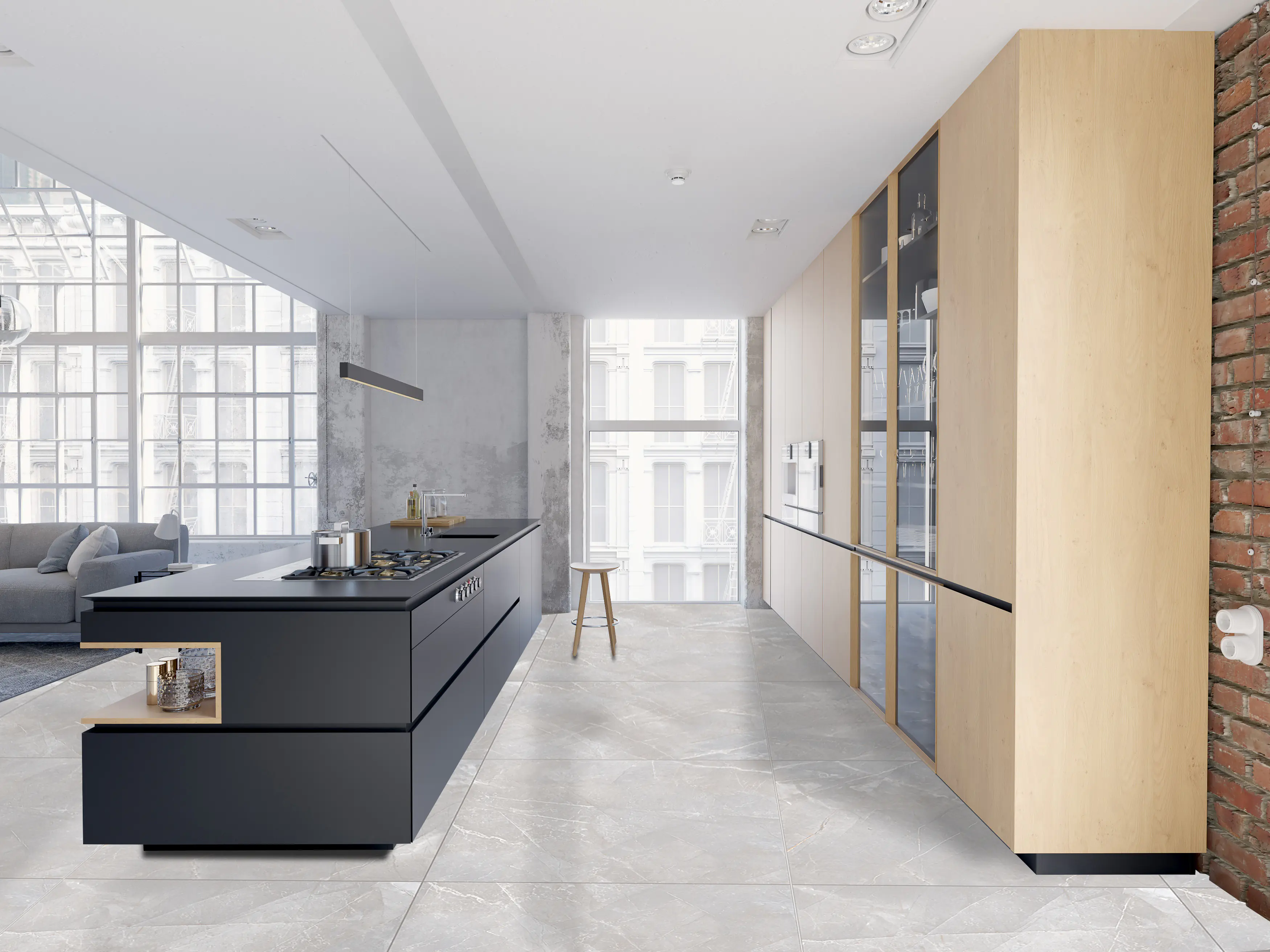 Bodenfliese Feinsteinzeug Armani 80 x 80 cm light grey