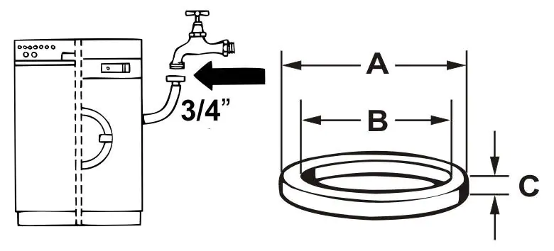 Cornat Gummidichtung für Maschinenzulauf 3/4''