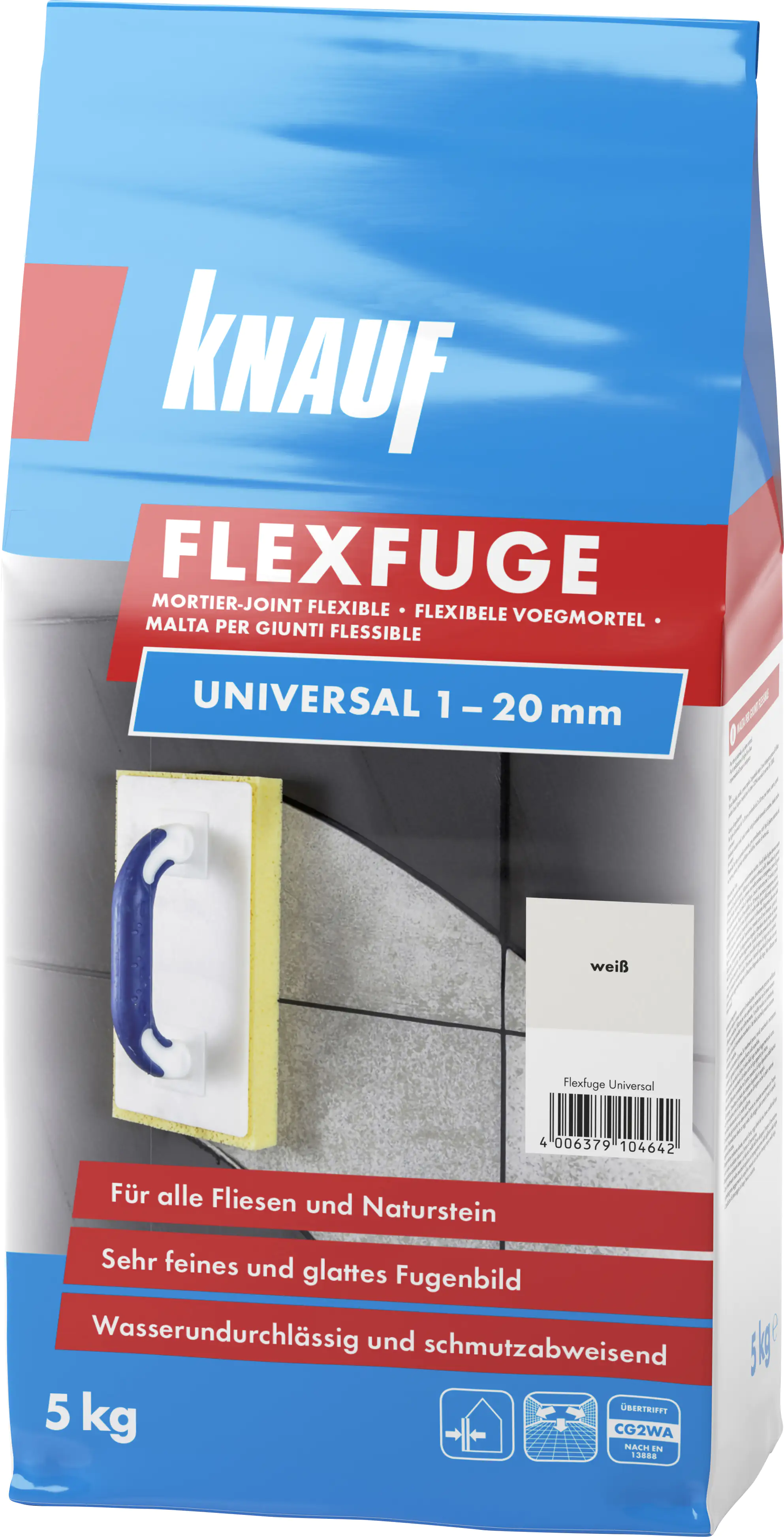 Knauf Fugenmörtel Flexfuge Universal 1 - 20 mm weiß 5 kg