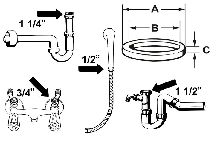 Cornat Dichtungssortiment für Brauseschläuche, Wandarmaturen und Geruchverschlüsse